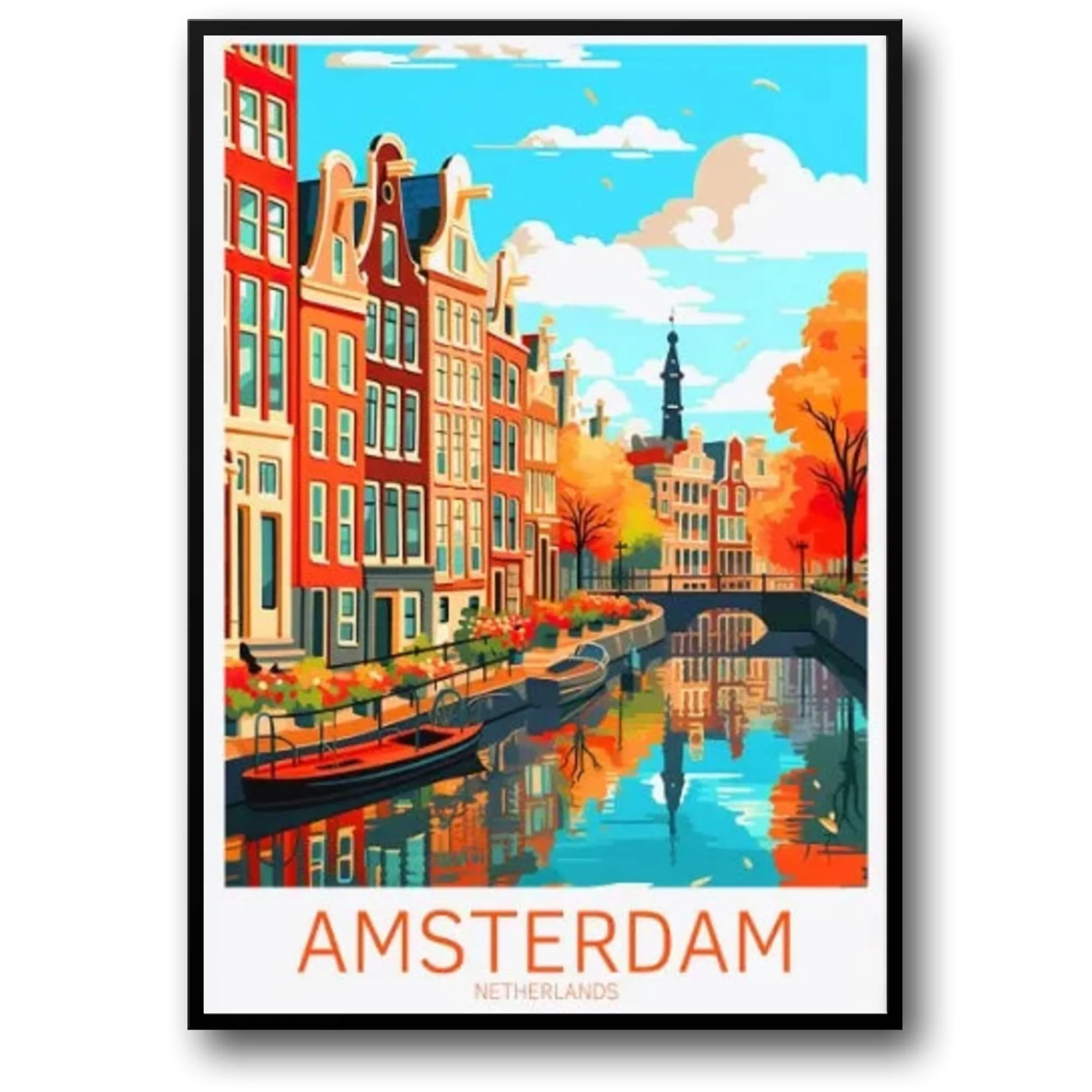Amsterdam Canal Street | Scenic Cityscape | Netherlands