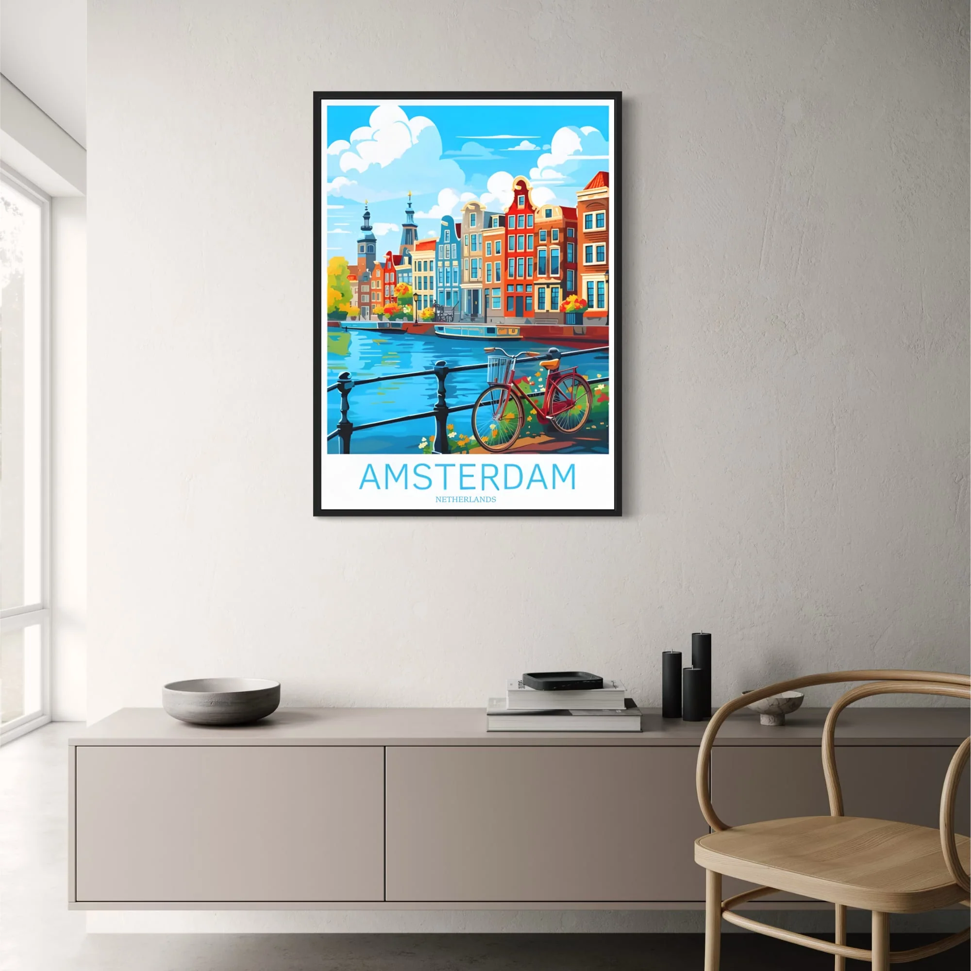 Bikeride in Amsterdam | Scenic Netherlands Art - Image 2