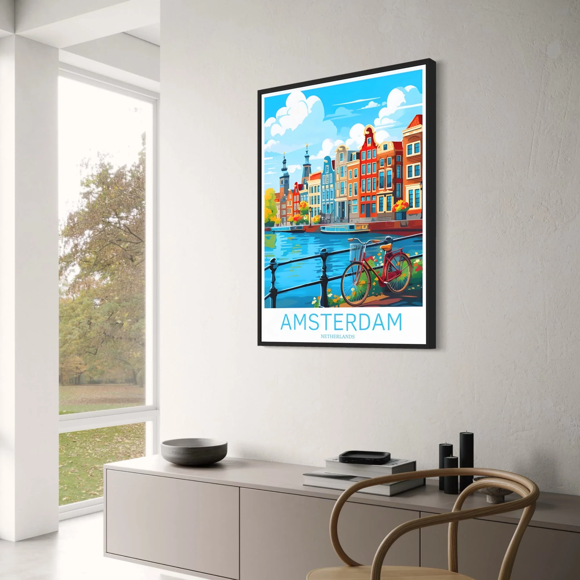Bikeride in Amsterdam | Scenic Netherlands Art - Image 3