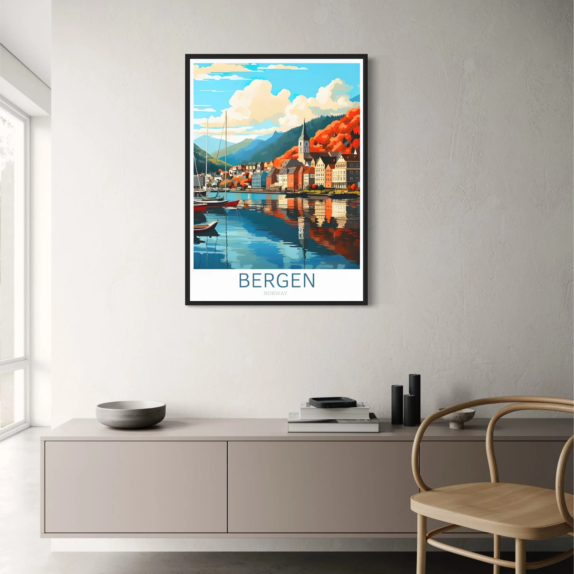 Bergen Norway | Scenic Travel Art - Image 2
