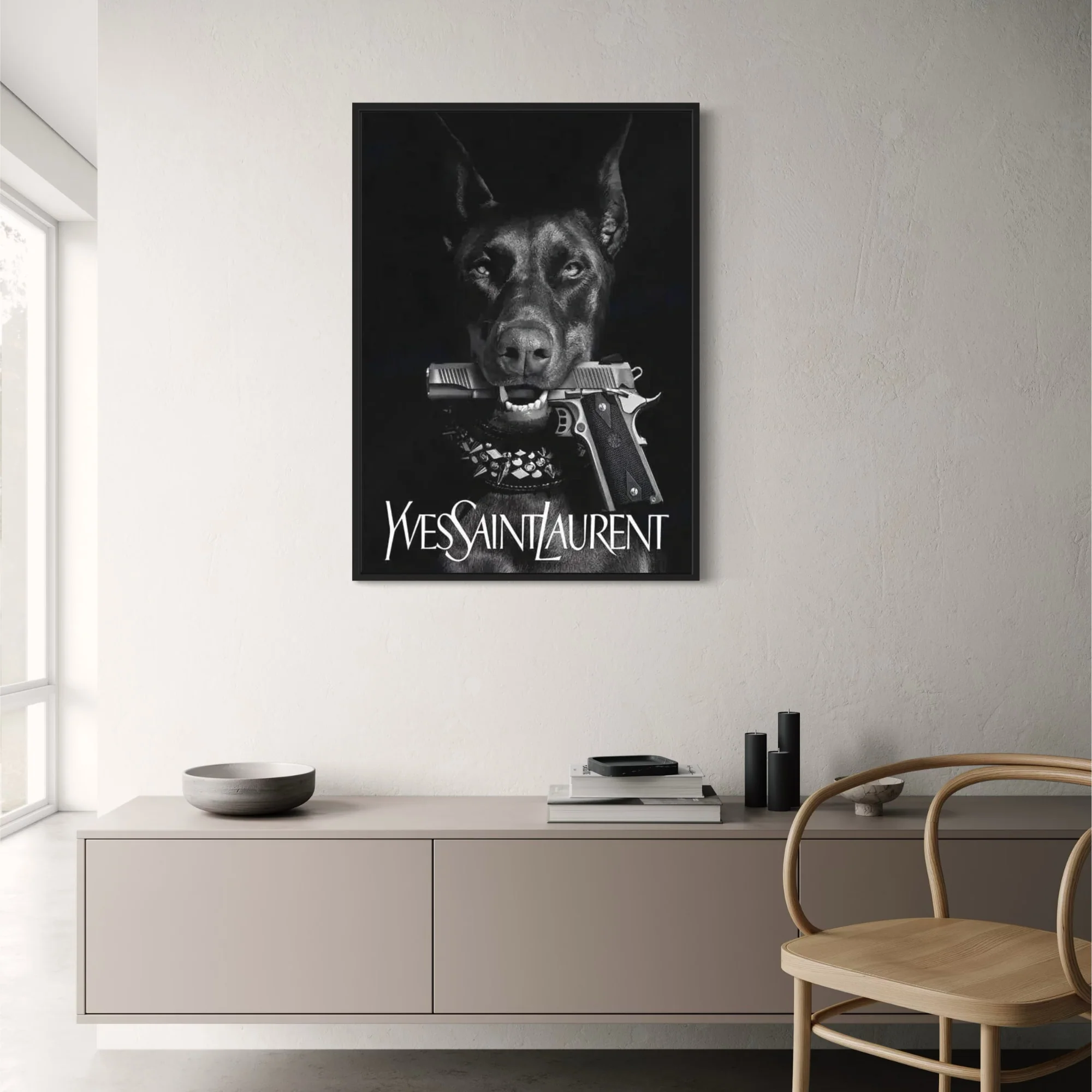 Yves Saint Laurent | Doberman & Paris Skyline - Image 2