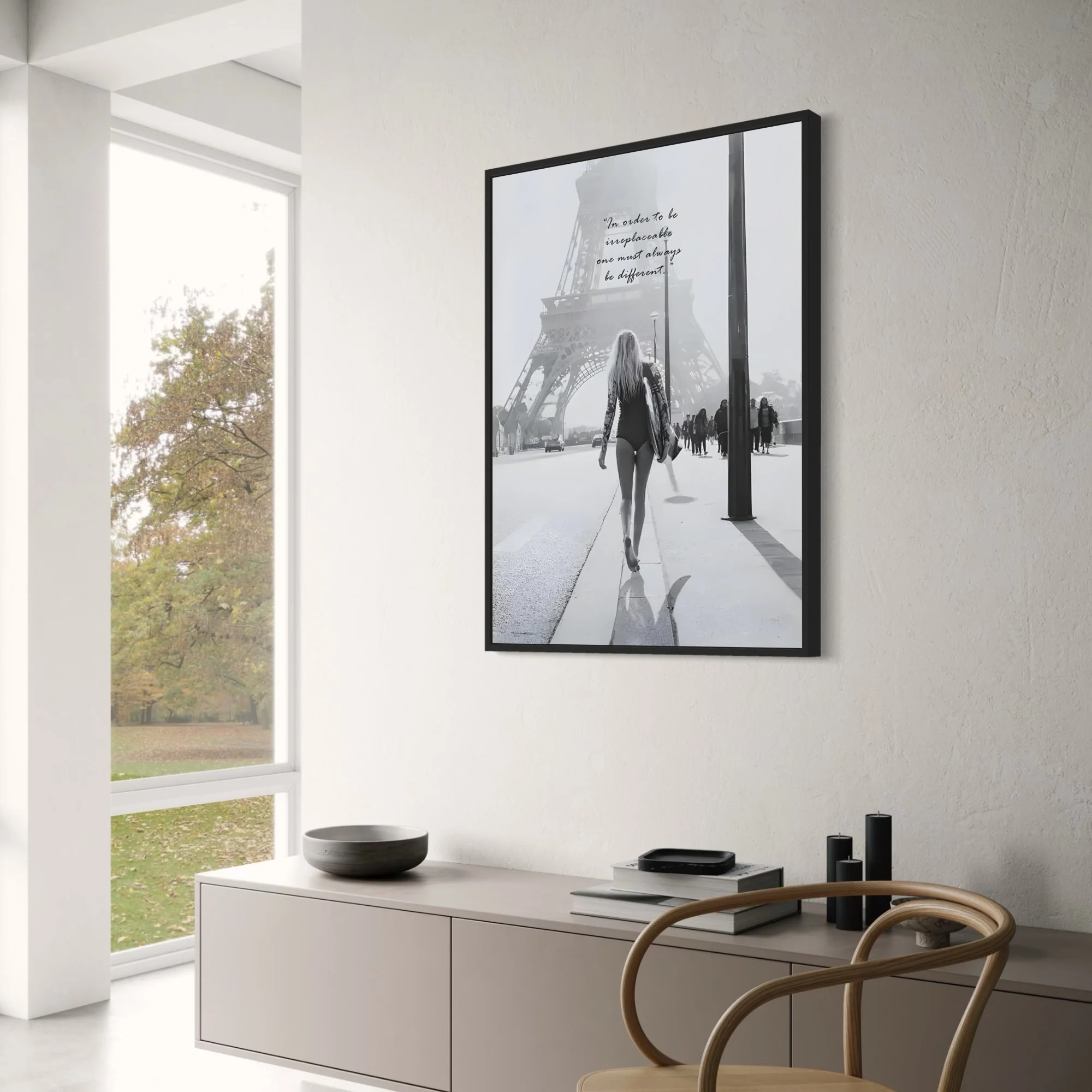 Coco Chanel Silhouette | Parisian Skyline | Inspiring Quote - Image 3