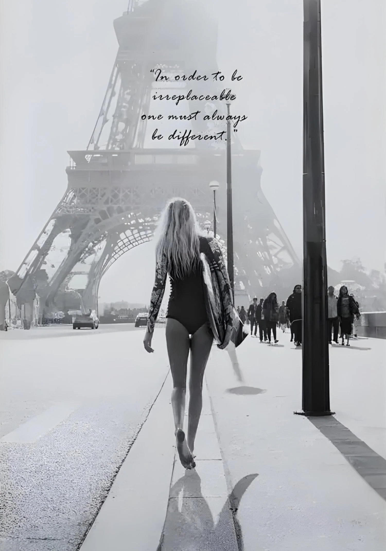 Coco Chanel Silhouette | Parisian Skyline | Inspiring Quote - Image 4