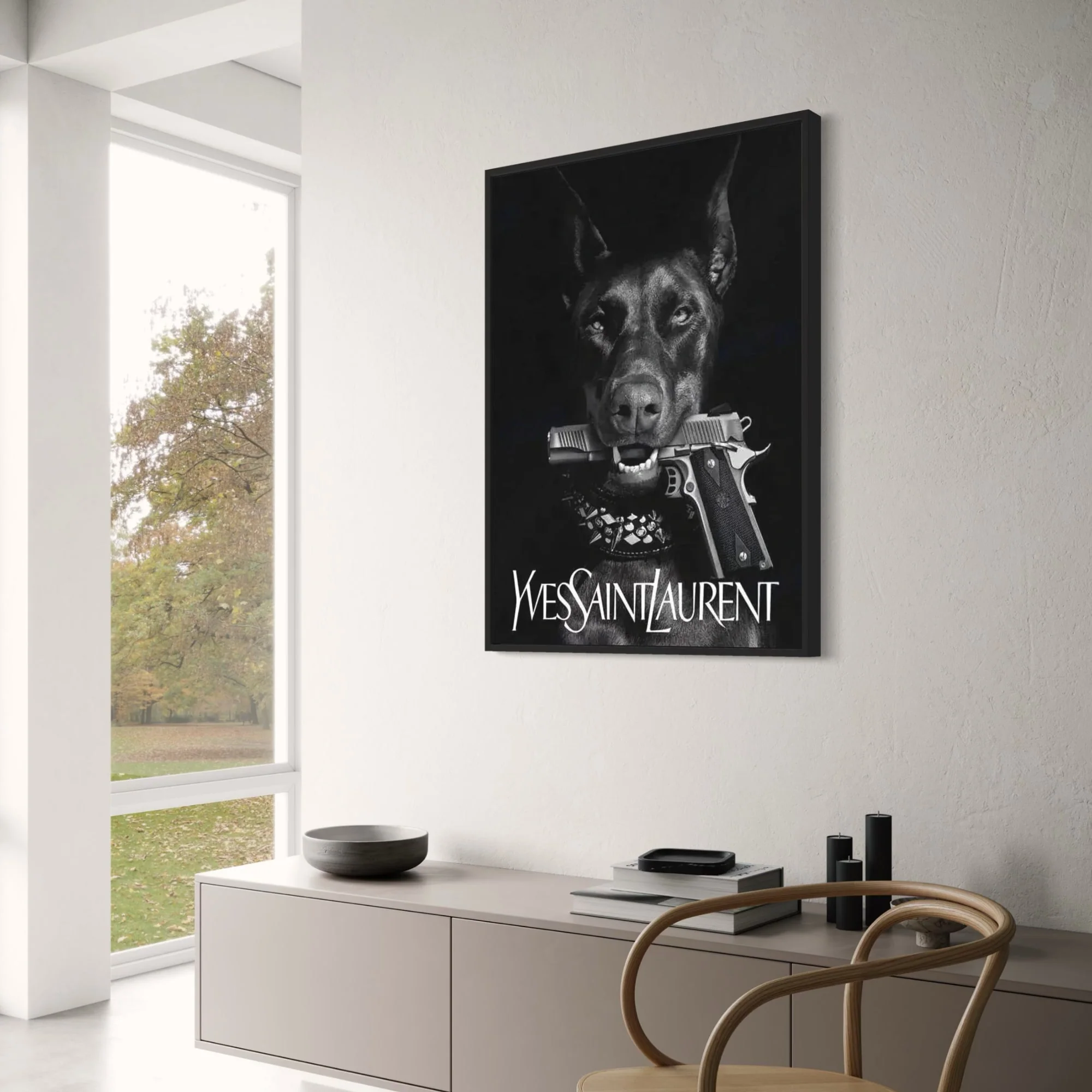 Yves Saint Laurent | Doberman & Paris Skyline - Image 3