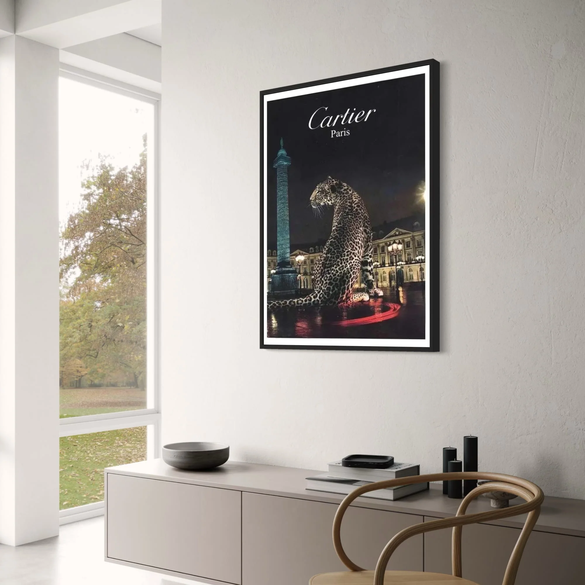 Cartier Paris | Jaguar City Skyline | Silhouette Art - Image 3
