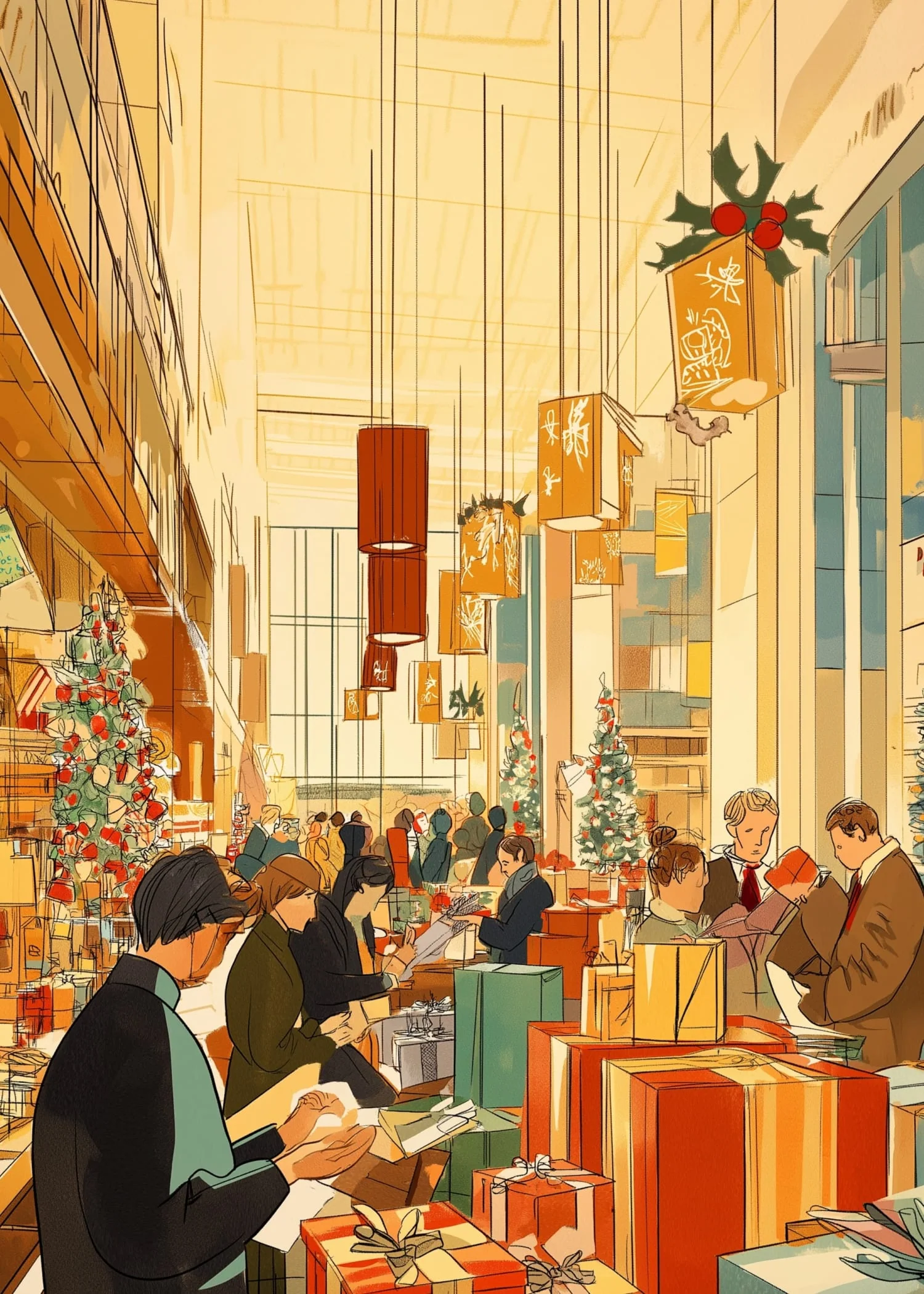 Festive Shopping Scene | Christmas Department Store - Image 4