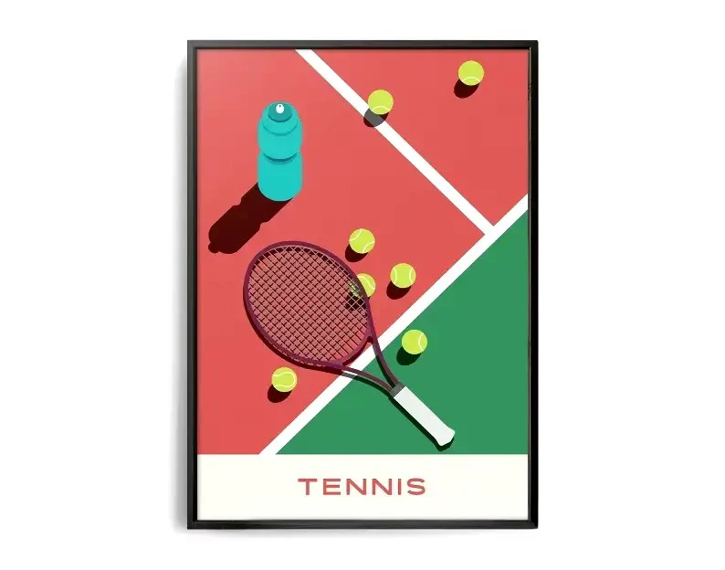 Geometry of Victory | Sports Art | Tennis