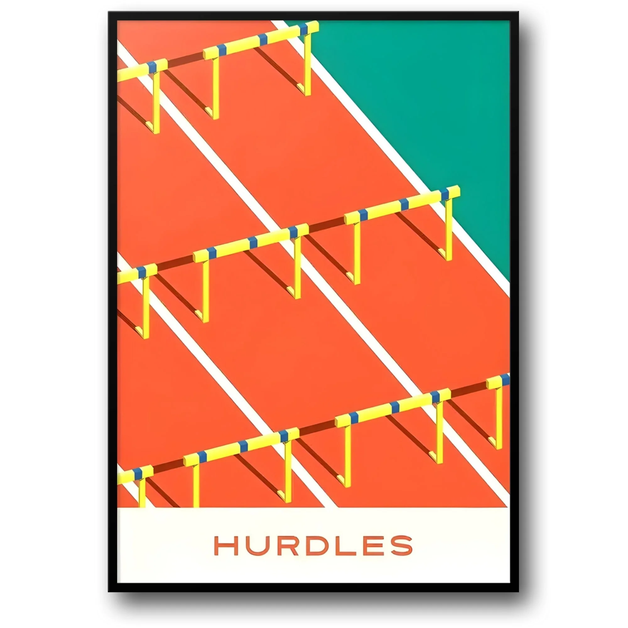 Geometry of Victory | Sports Art | Hurdles