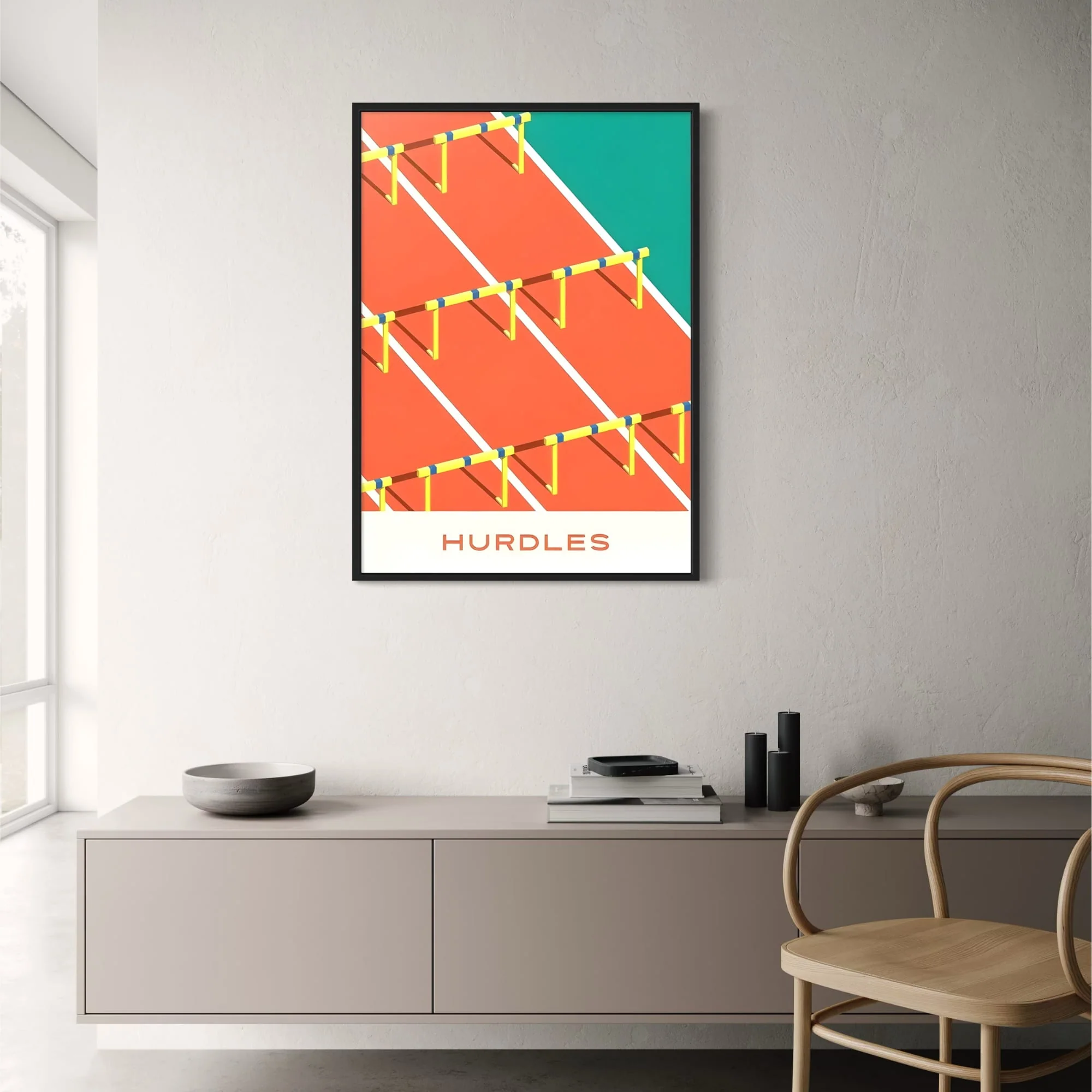 Geometry of Victory | Sports Art | Hurdles - Image 2