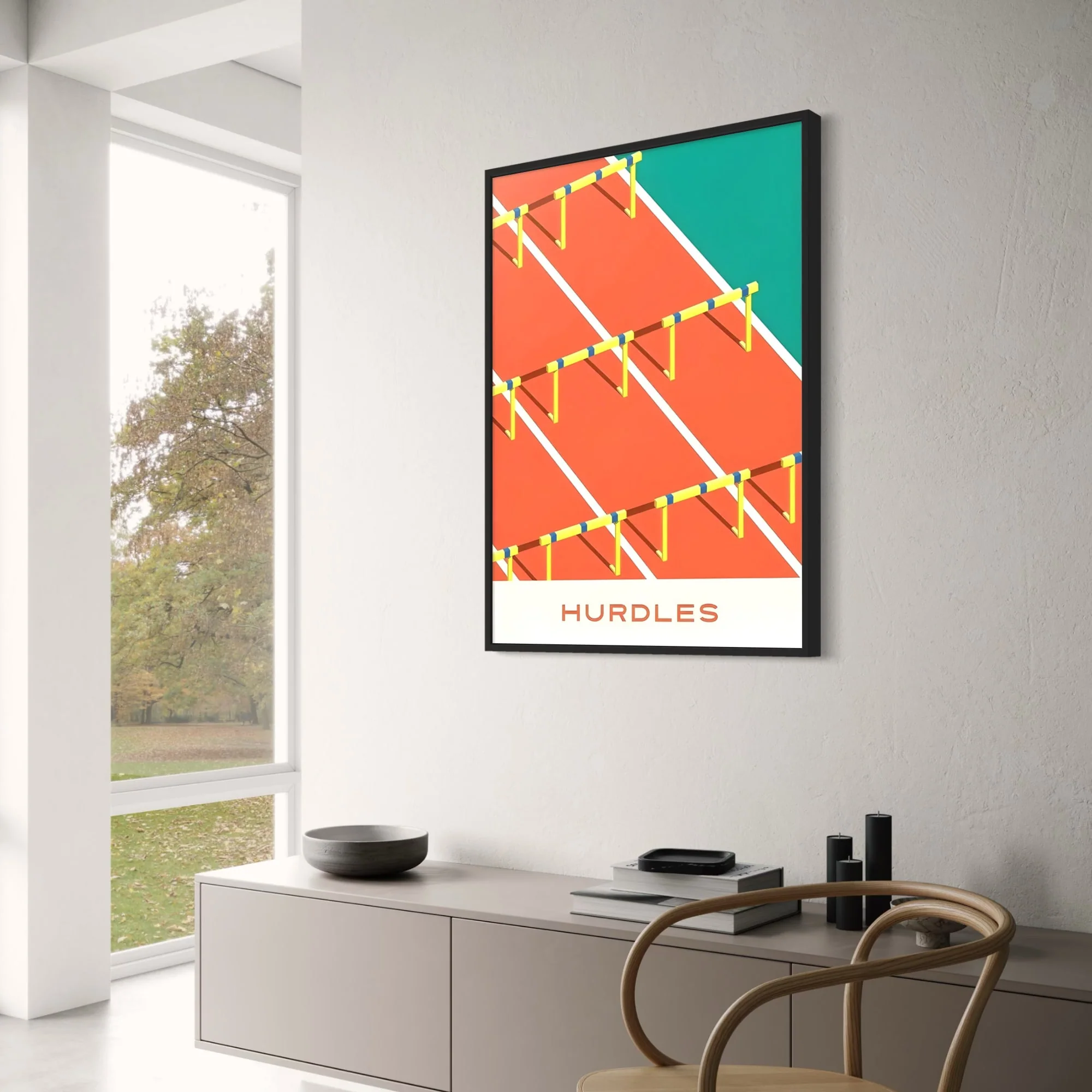 Geometry of Victory | Sports Art | Hurdles - Image 3