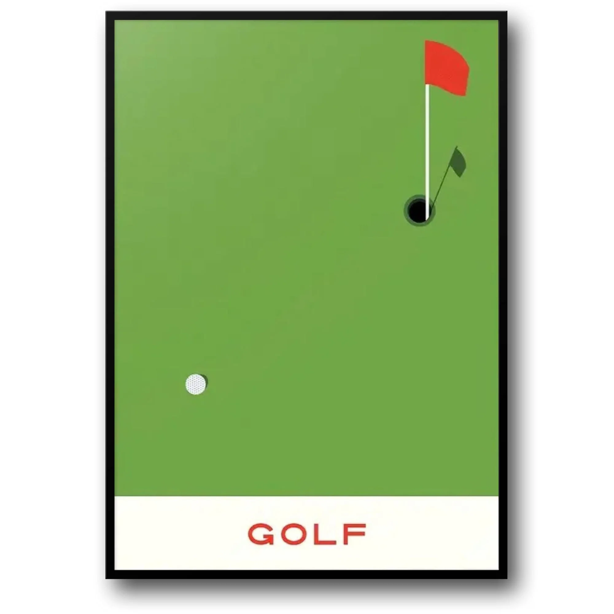 The Geometry of Victory | Golf Sports Art
