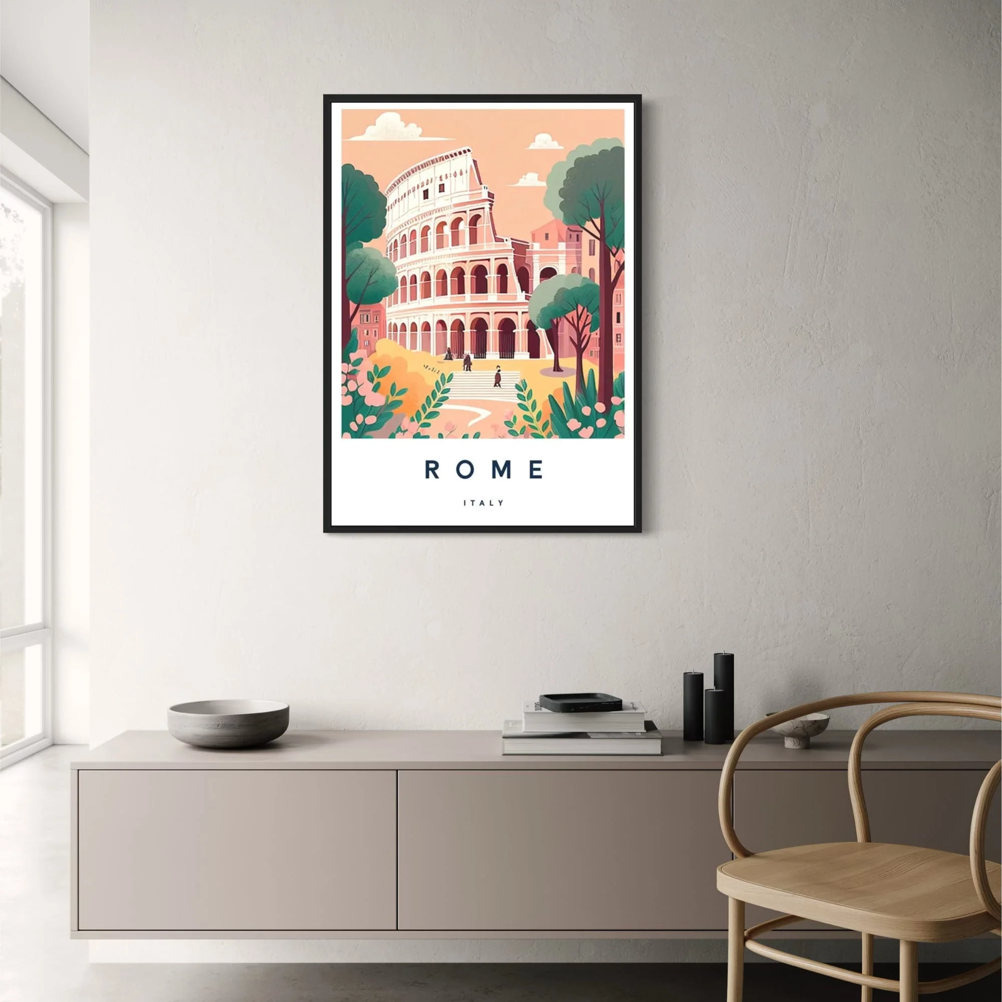 Rome Cityscape | Italian Landmark Art - Image 2