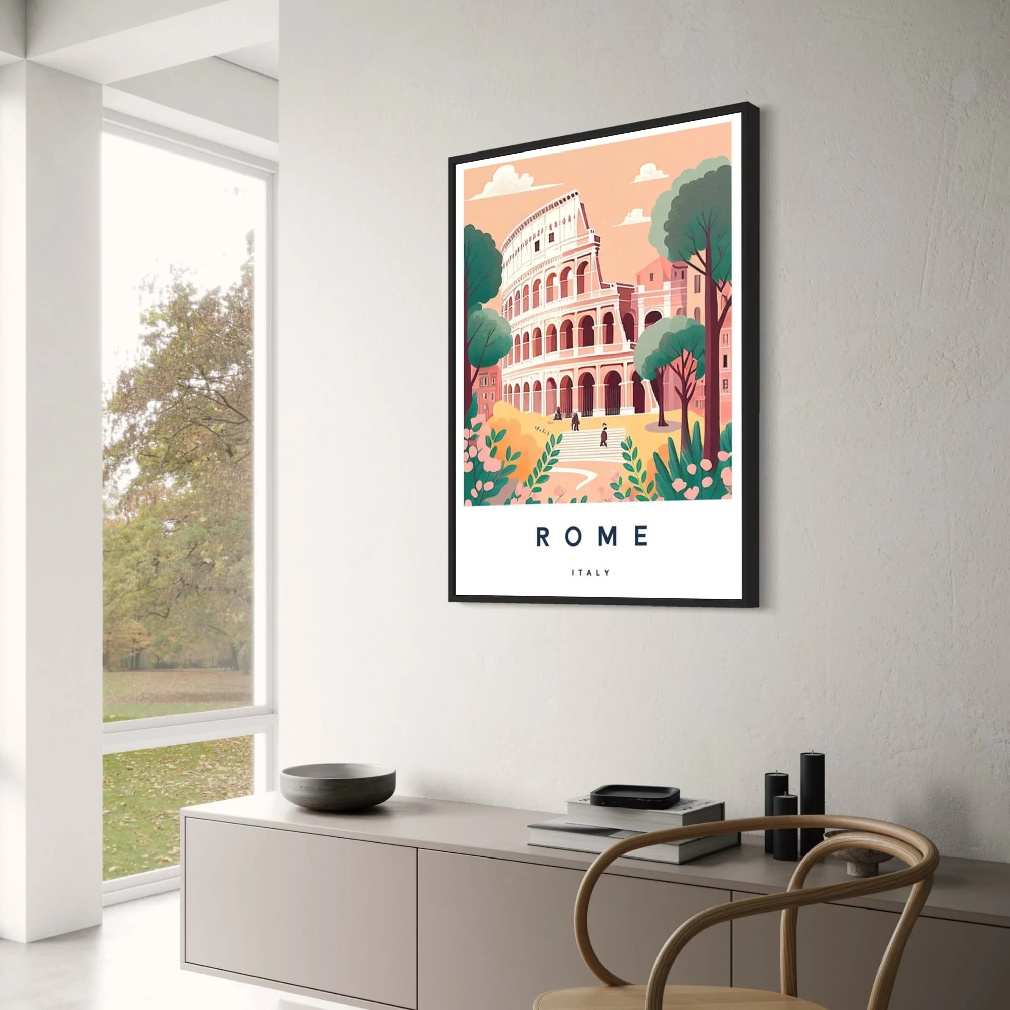 Rome Cityscape | Italian Landmark Art - Image 3