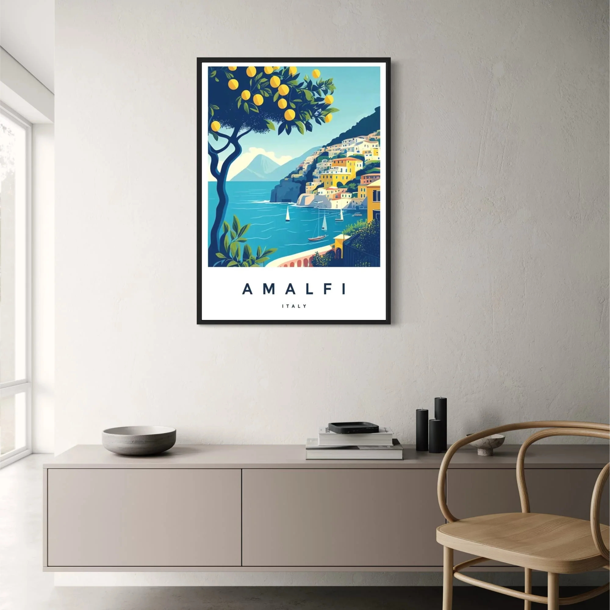 Amalfi Coast Vintage Scenic | Italian Seaside Decor - Image 2