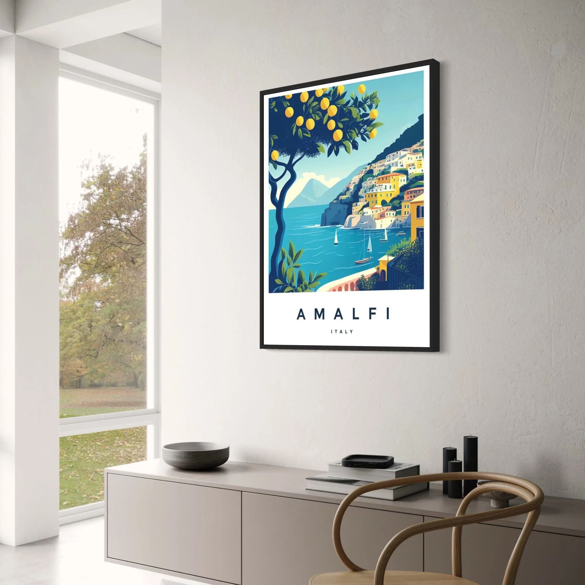 Amalfi Coast Vintage Scenic | Italian Seaside Decor - Image 3