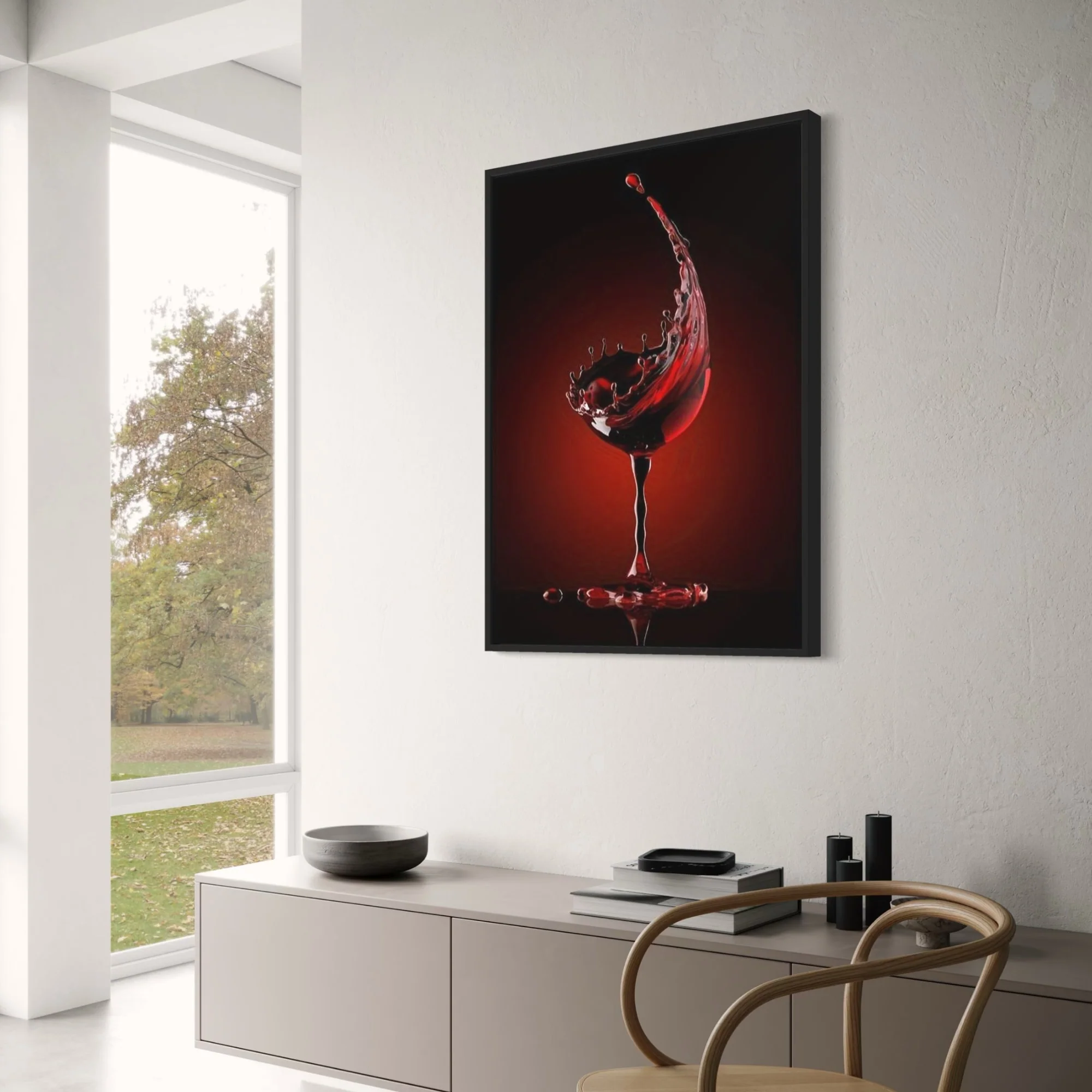 Modern Abstract | Red Wine Splash - Image 3