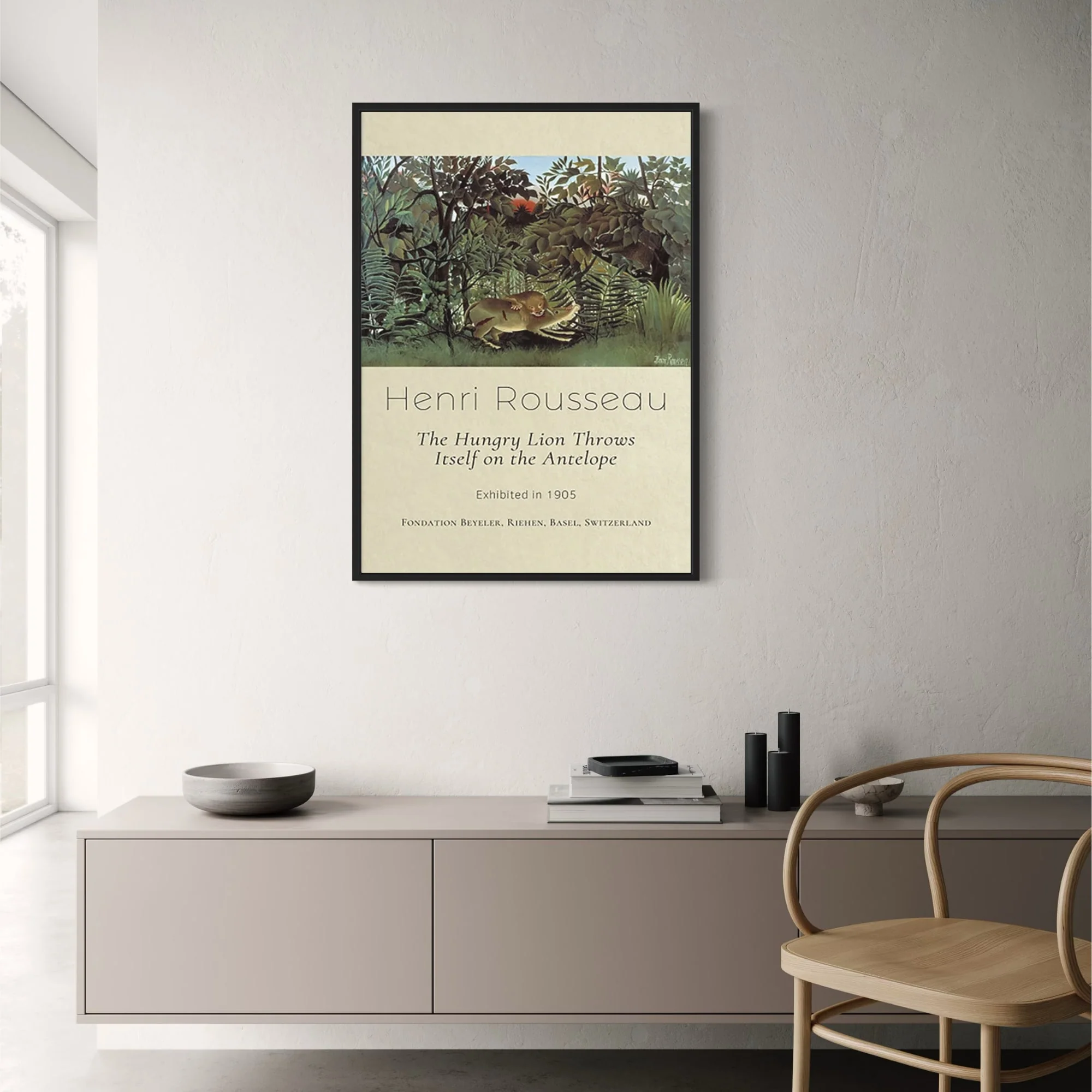 Henri Rousseau | The Hungry Lion | Wildlife Scene - Image 2