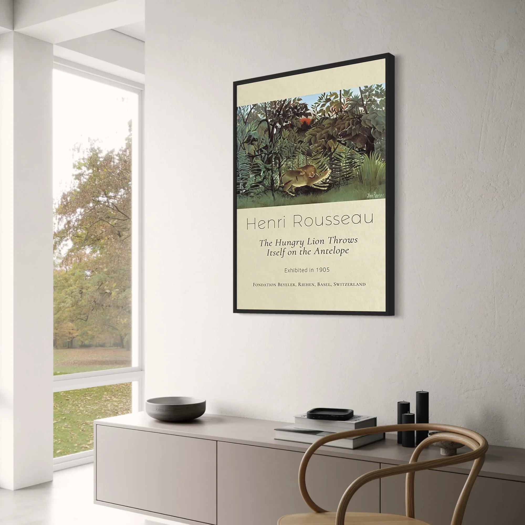 Henri Rousseau | The Hungry Lion | Wildlife Scene - Image 3