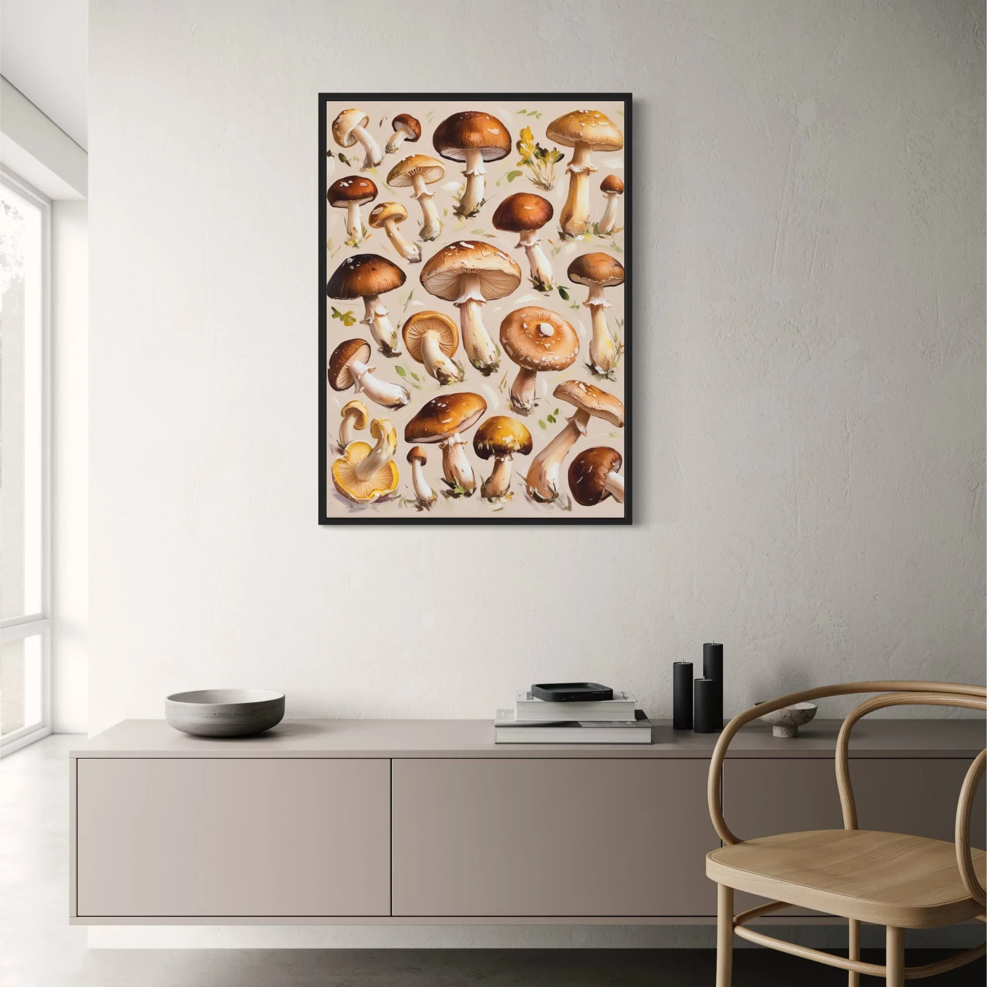 Diverse Mushroom Species | Illustrated Botanical Art - Image 2