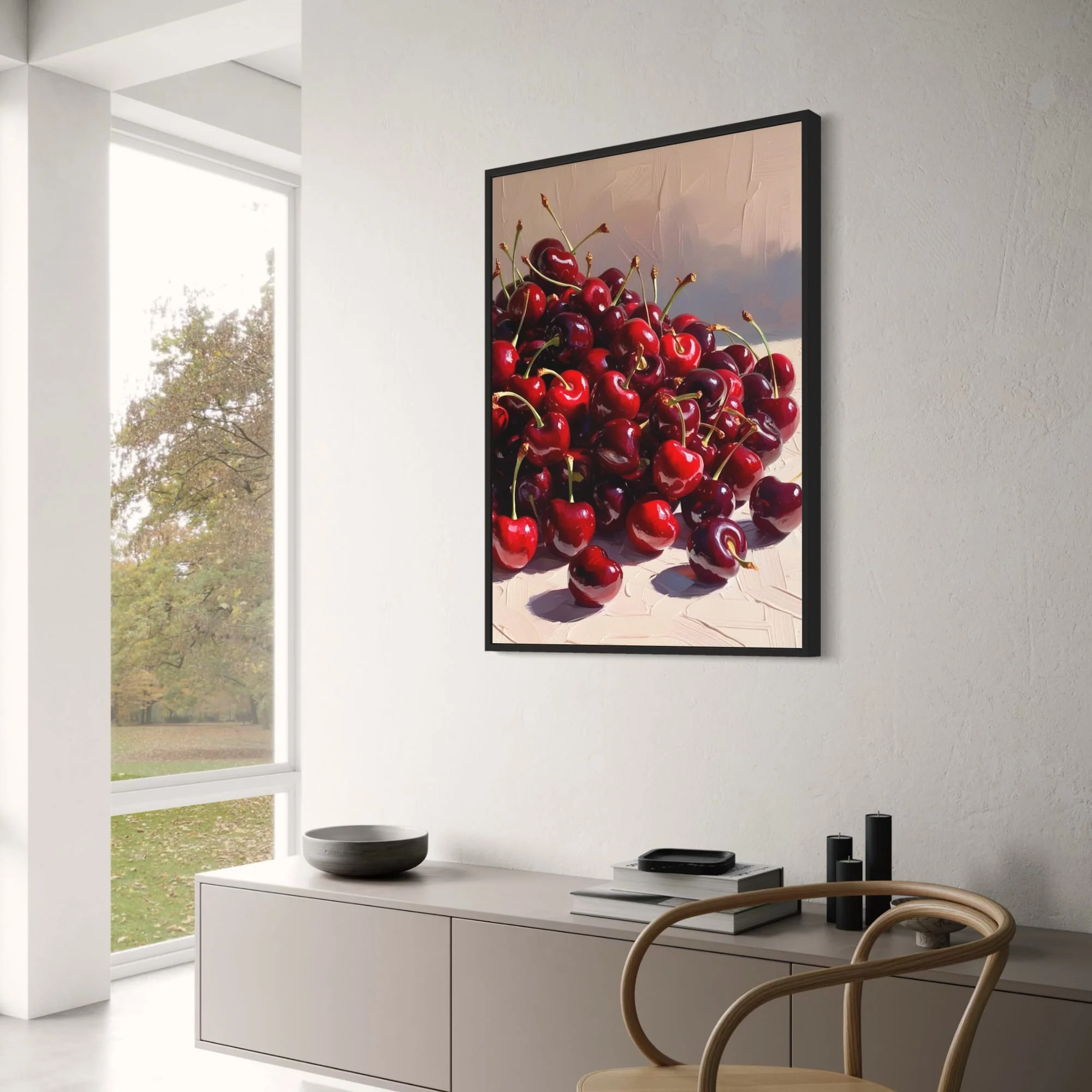 Vibrant Cherries | Bright Red Berries Art - Image 3