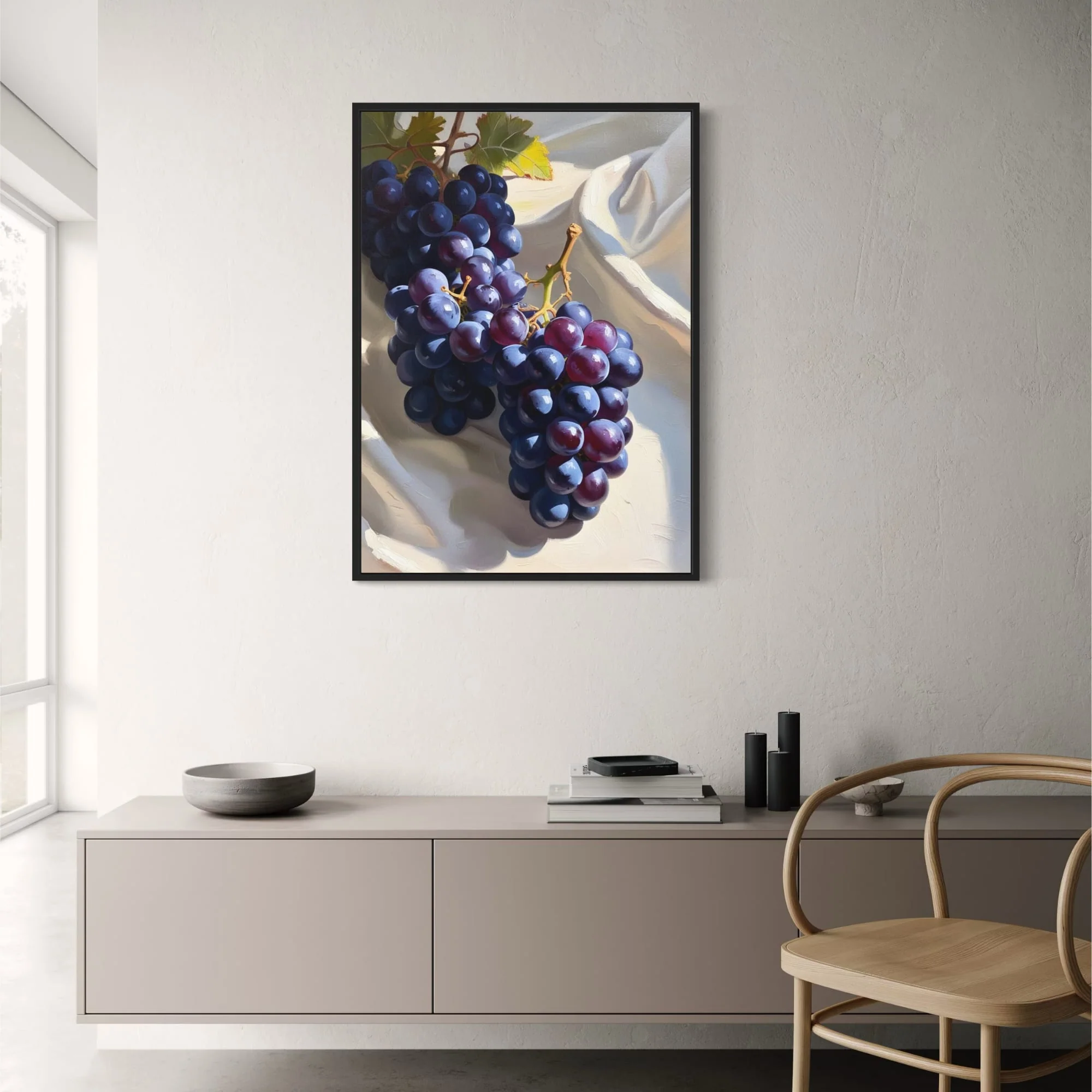 Dark Black Grapes | Elegant Gallery Print - Image 2