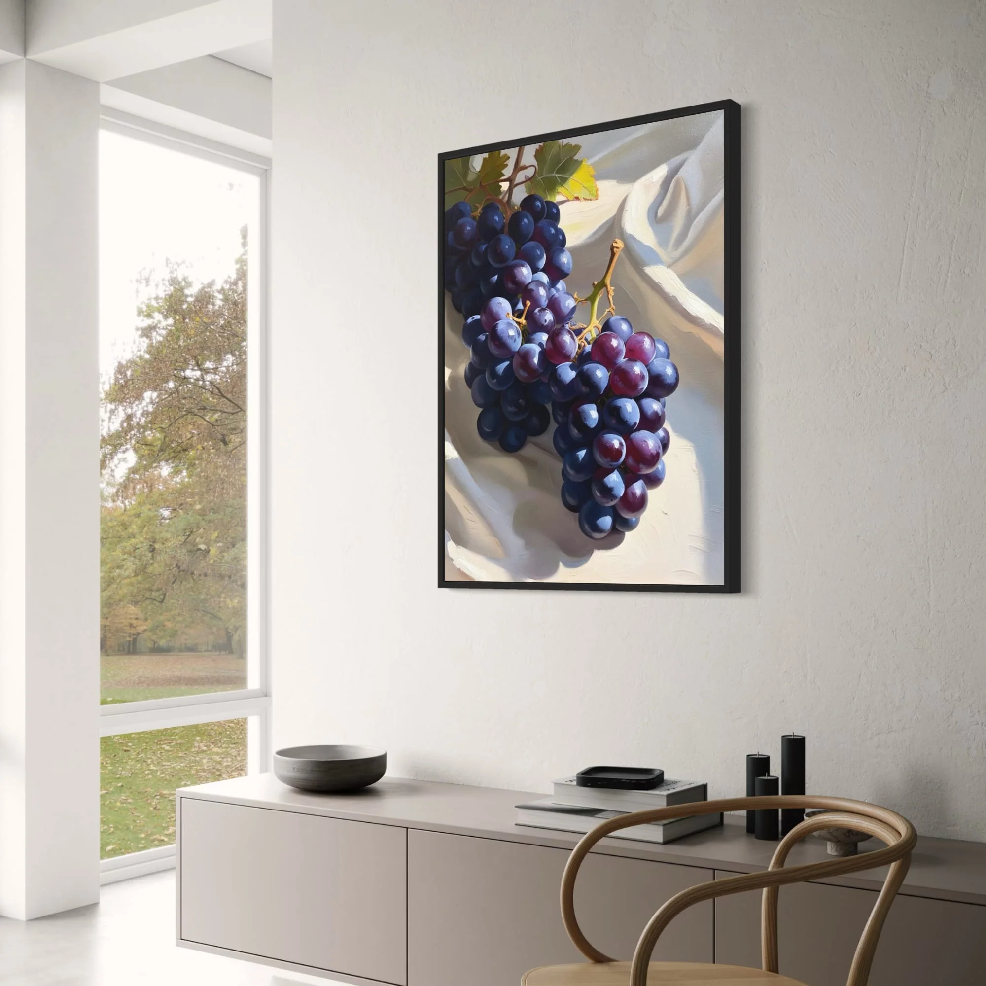 Dark Black Grapes | Elegant Gallery Print - Image 3