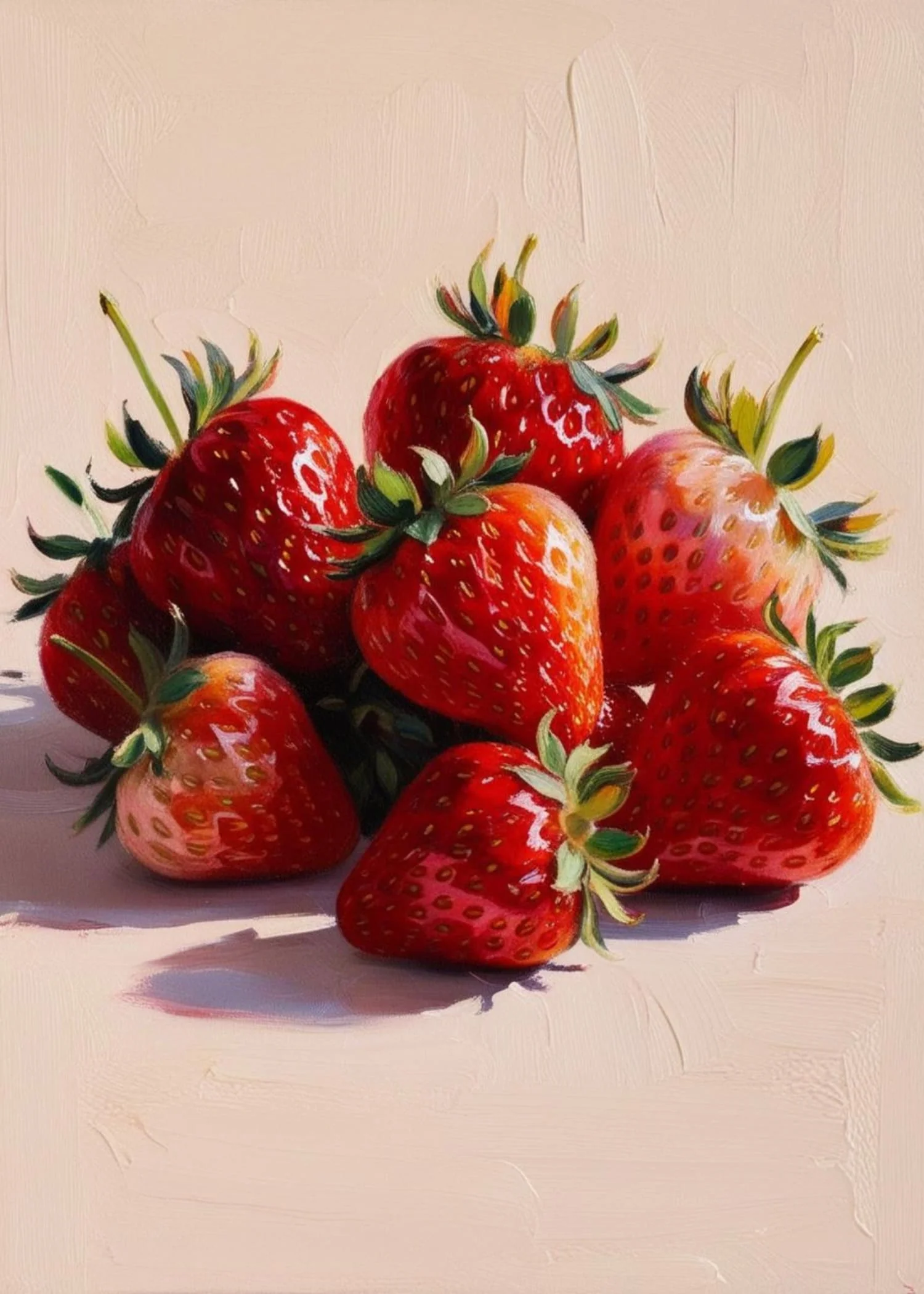 Strawberry Art | Botanical-Style | Vibrant Red - Image 4