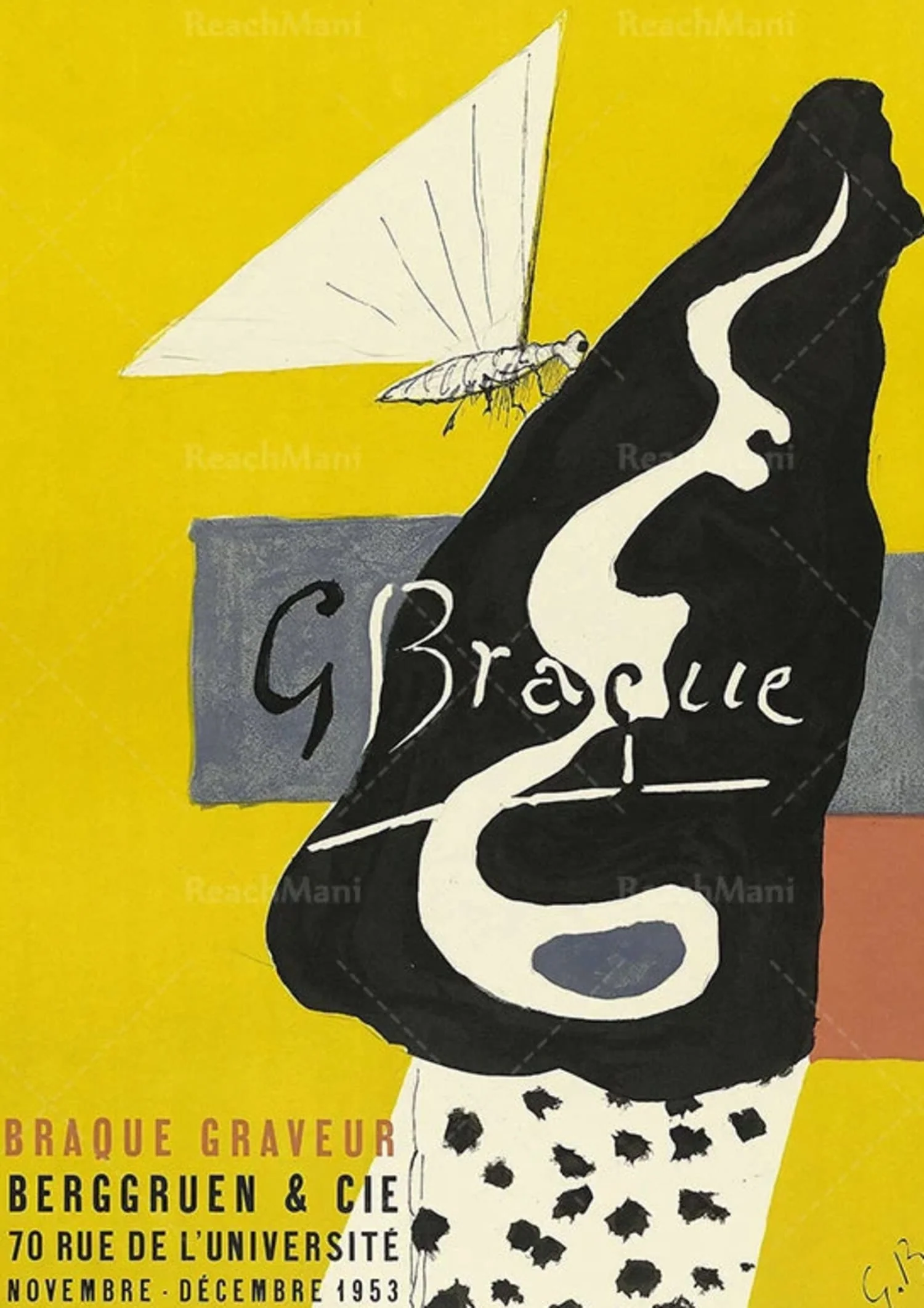 Georges Braque | Graveur 1953 | Vintage French Artwork - Image 4