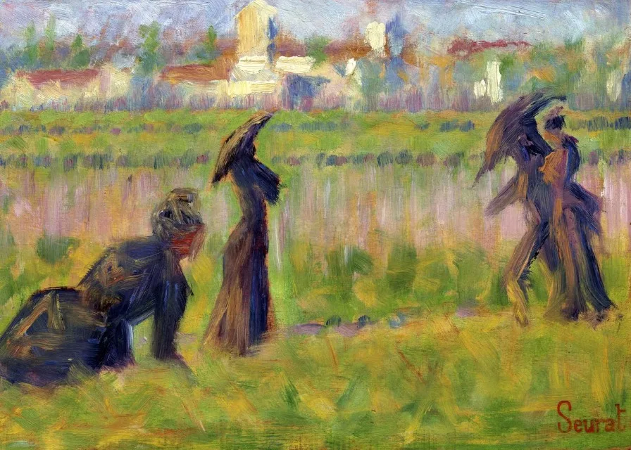 Seurat | Figures in a Landscape | Impressionist