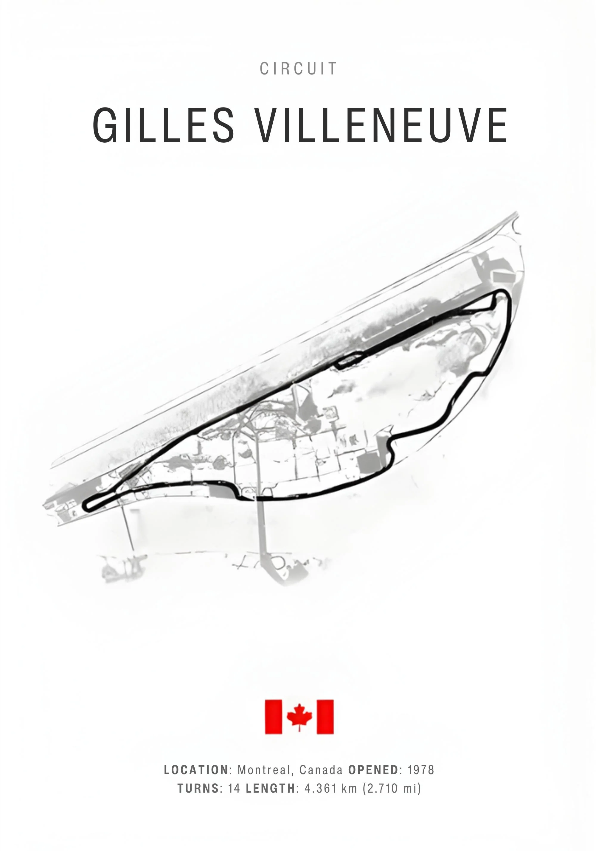 Gilles Villeneuve | F1 Track Layout - Image 2