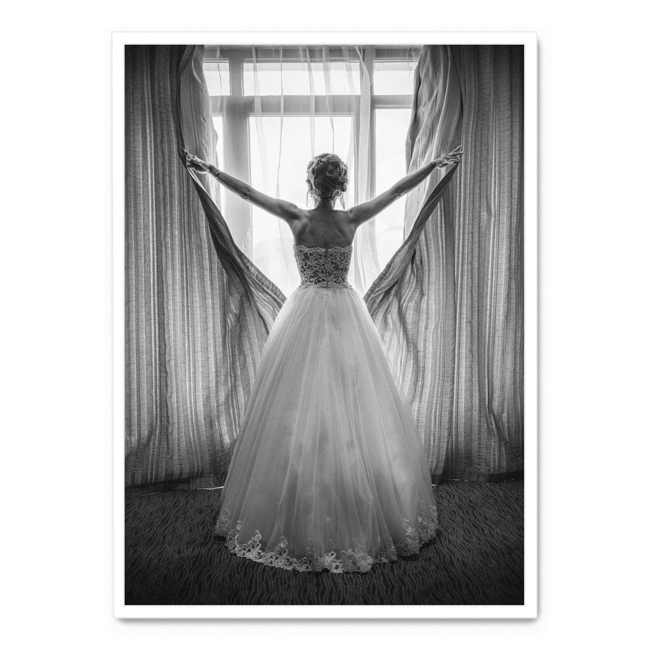 Girl Looking Out of Window Artwork - Image 2