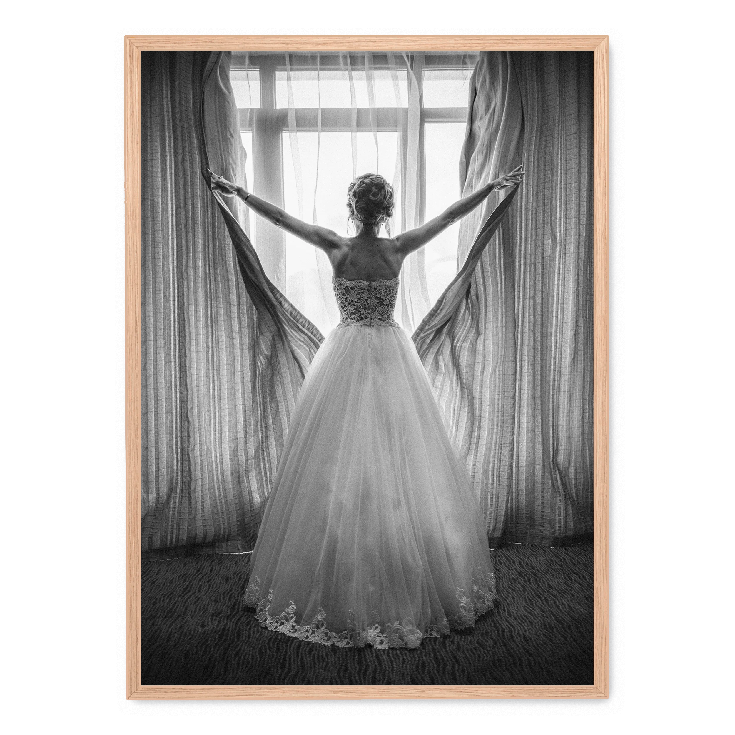 Girl Looking Out of Window Artwork - Image 3