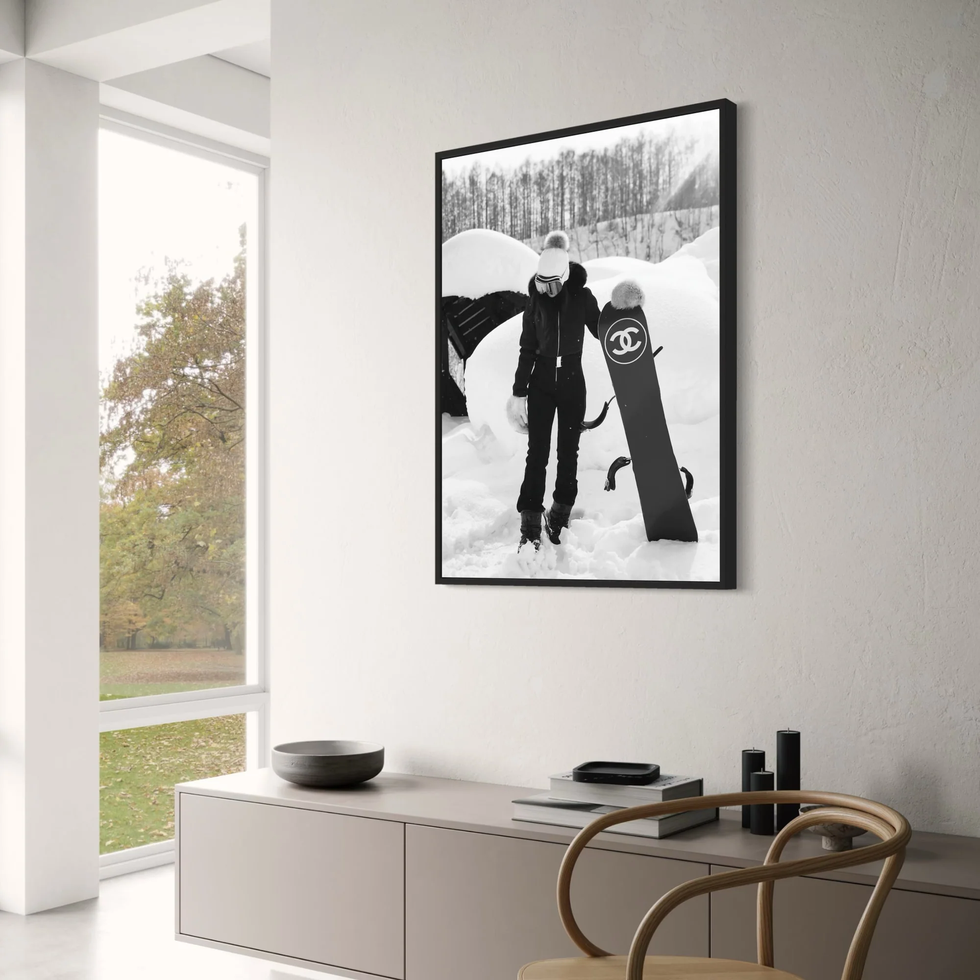 Chanel Snowboard | Fashionable Winter Sports Illustration - Image 3