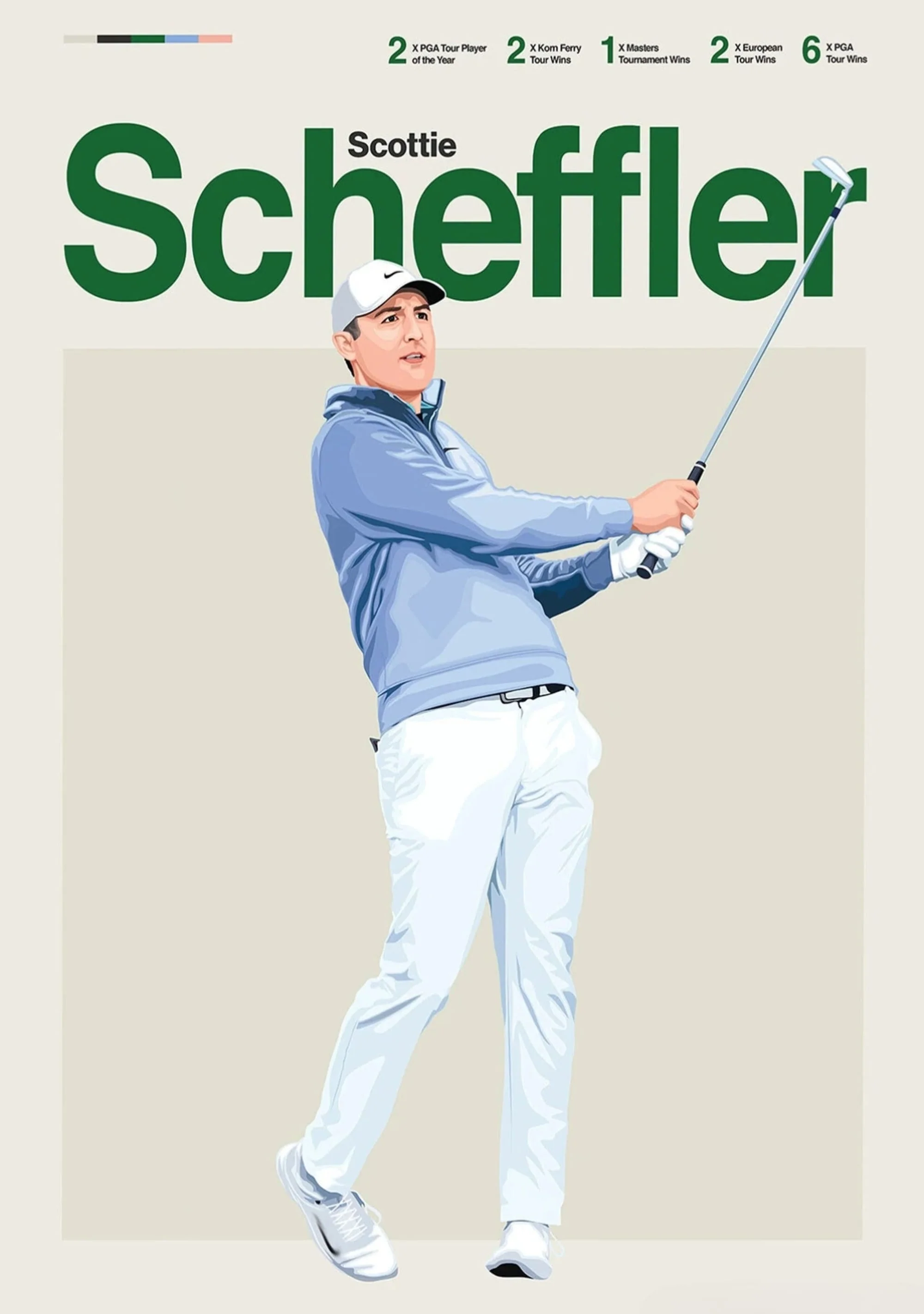 Scottie Scheffler | Golf Legends Dynamic Art - Image 4