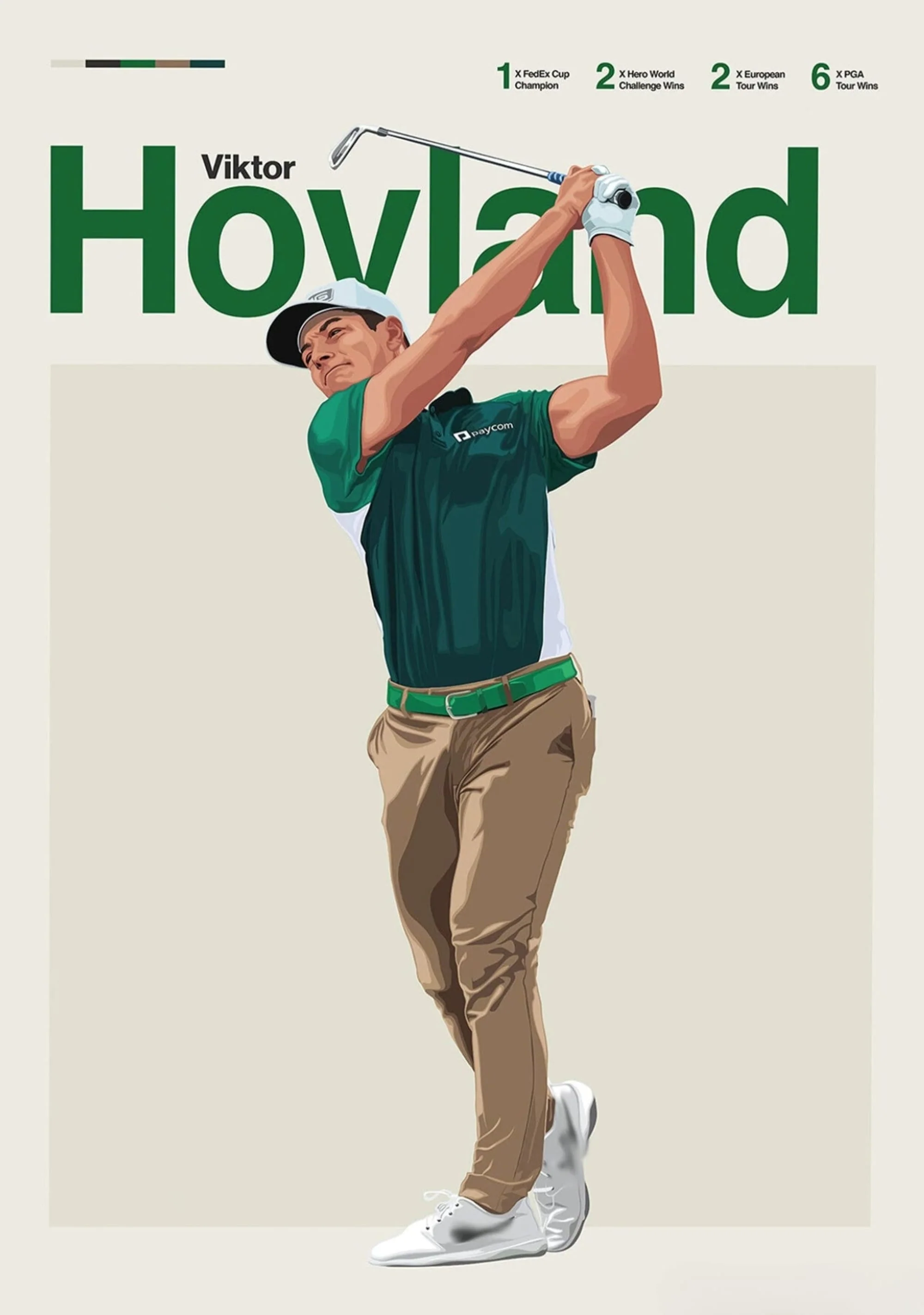 Viktor Hovland | Golf Legends Art - Image 4