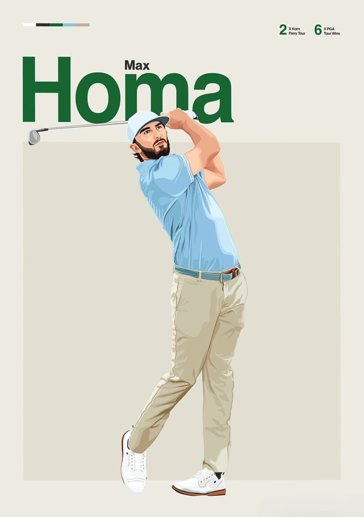 Max Homa | Golf Legends Art - Image 4