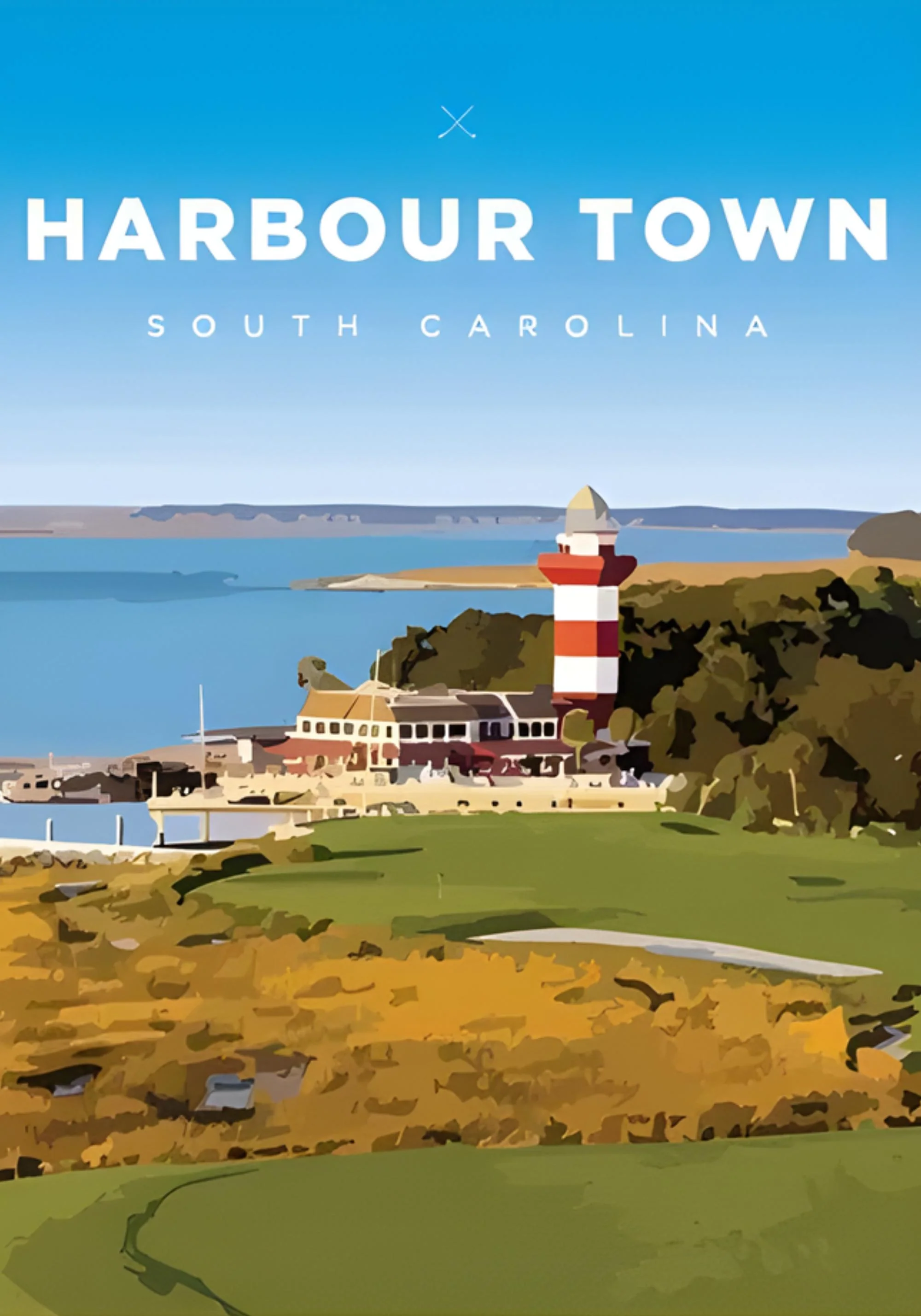 Harbour Town Golf Course | Vintage South Carolina Art - Image 2