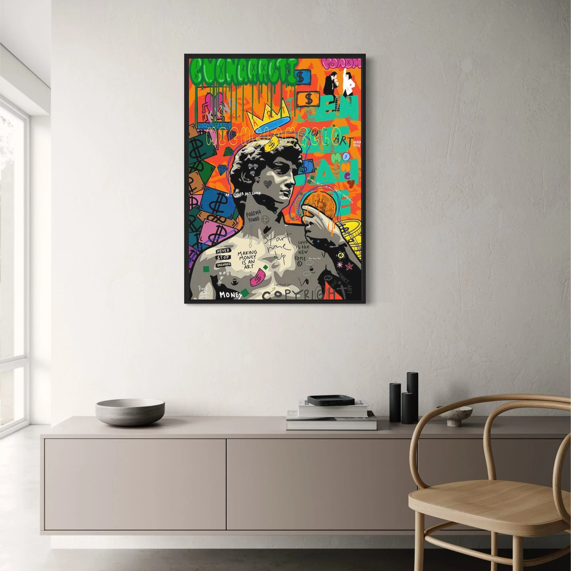 Scarface Mona Lisa | Graffiti Pop Portrait - Image 2