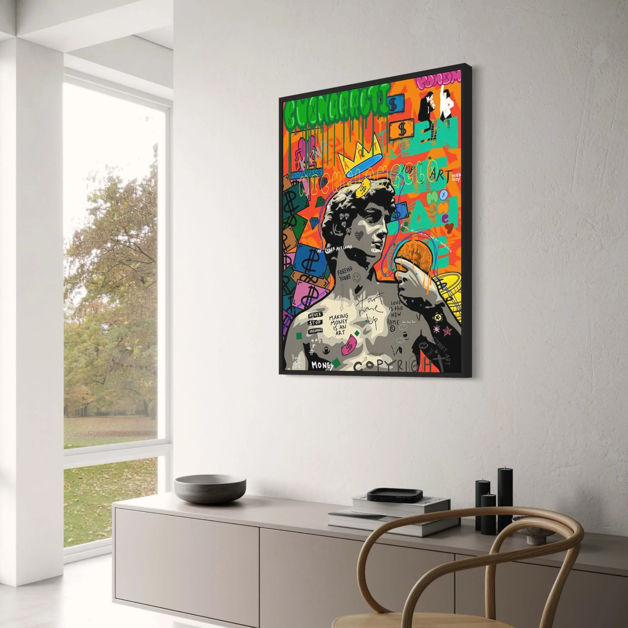Scarface Mona Lisa | Graffiti Pop Portrait - Image 3