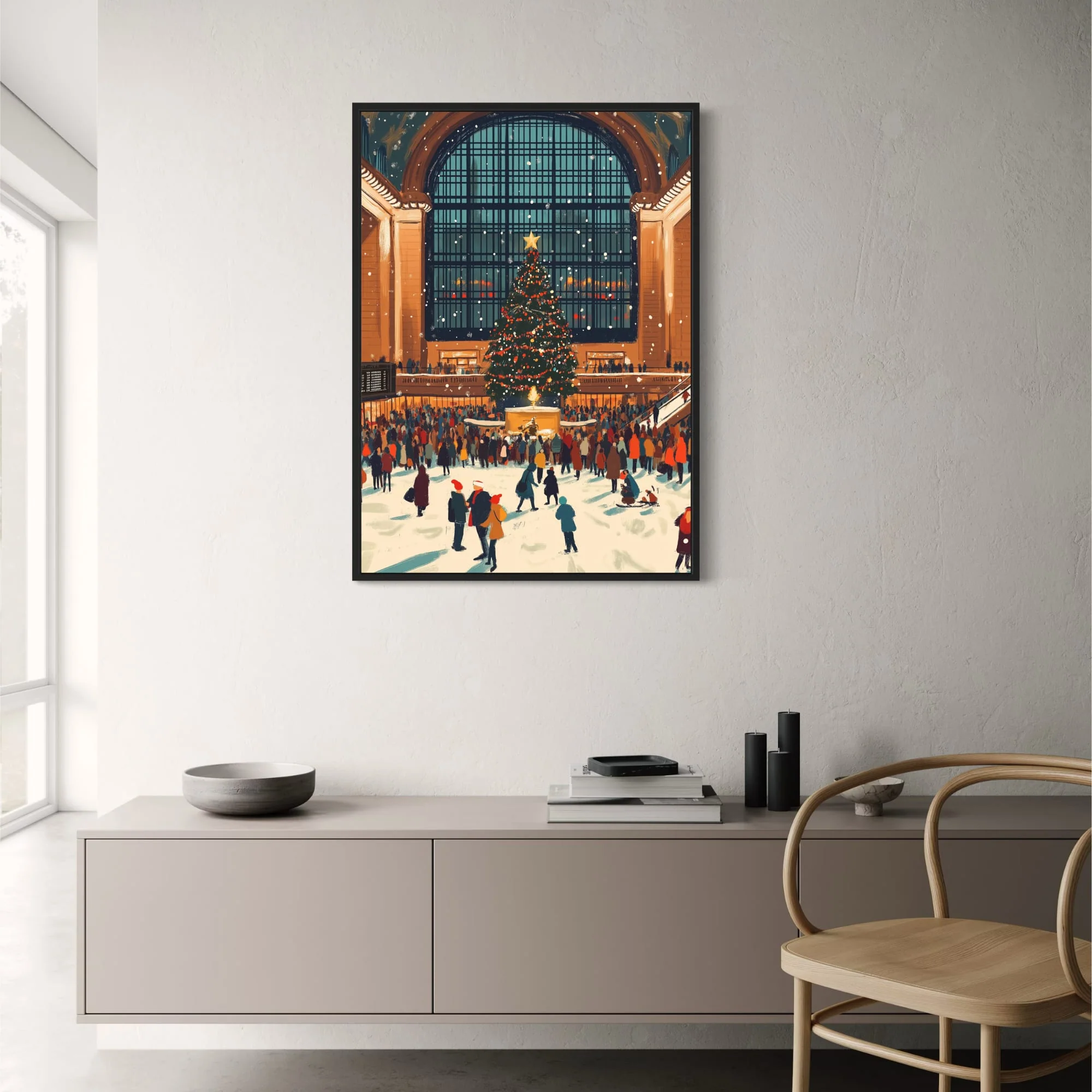 Grand City Station | Snowy Christmas Scene - Image 2