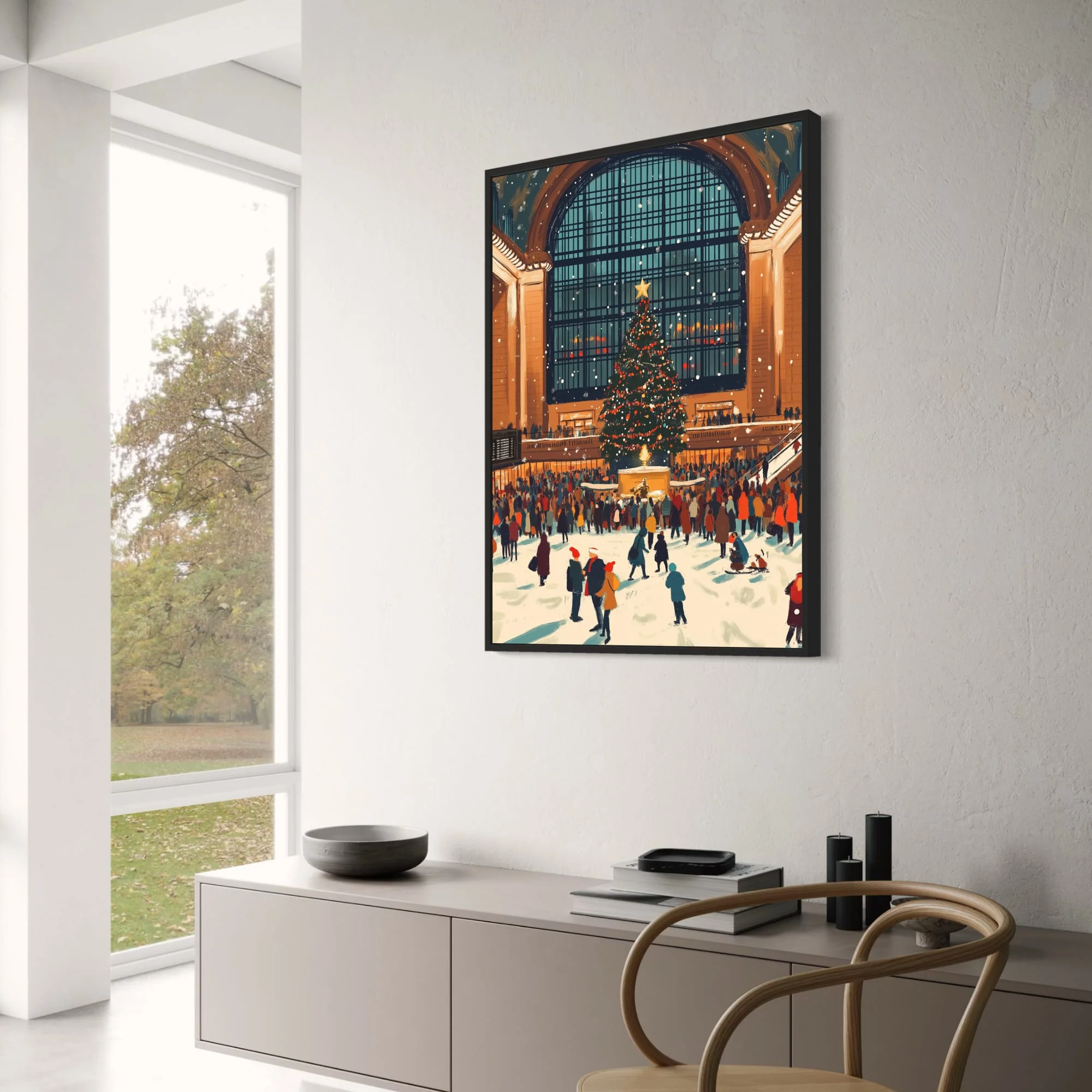 Grand City Station | Snowy Christmas Scene - Image 3