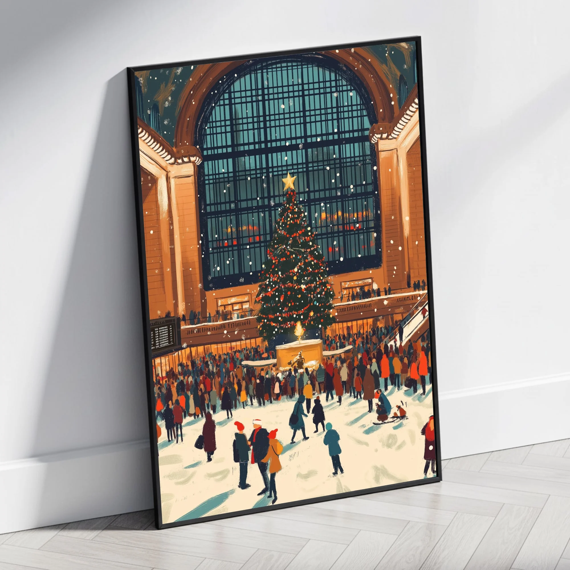Grand City Station | Snowy Christmas Scene - Image 4