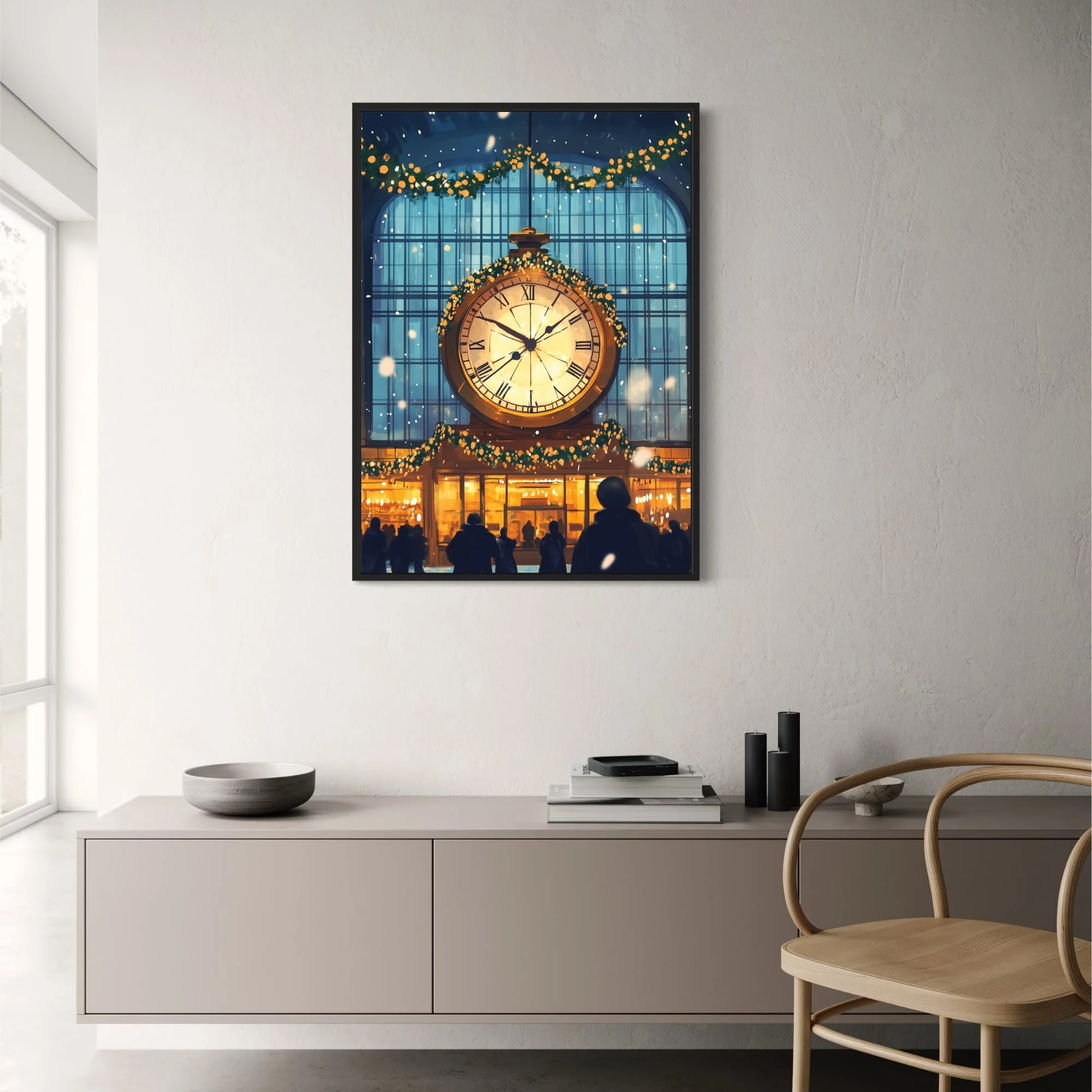 Festive Snowfall | Illuminated Clock - Image 2