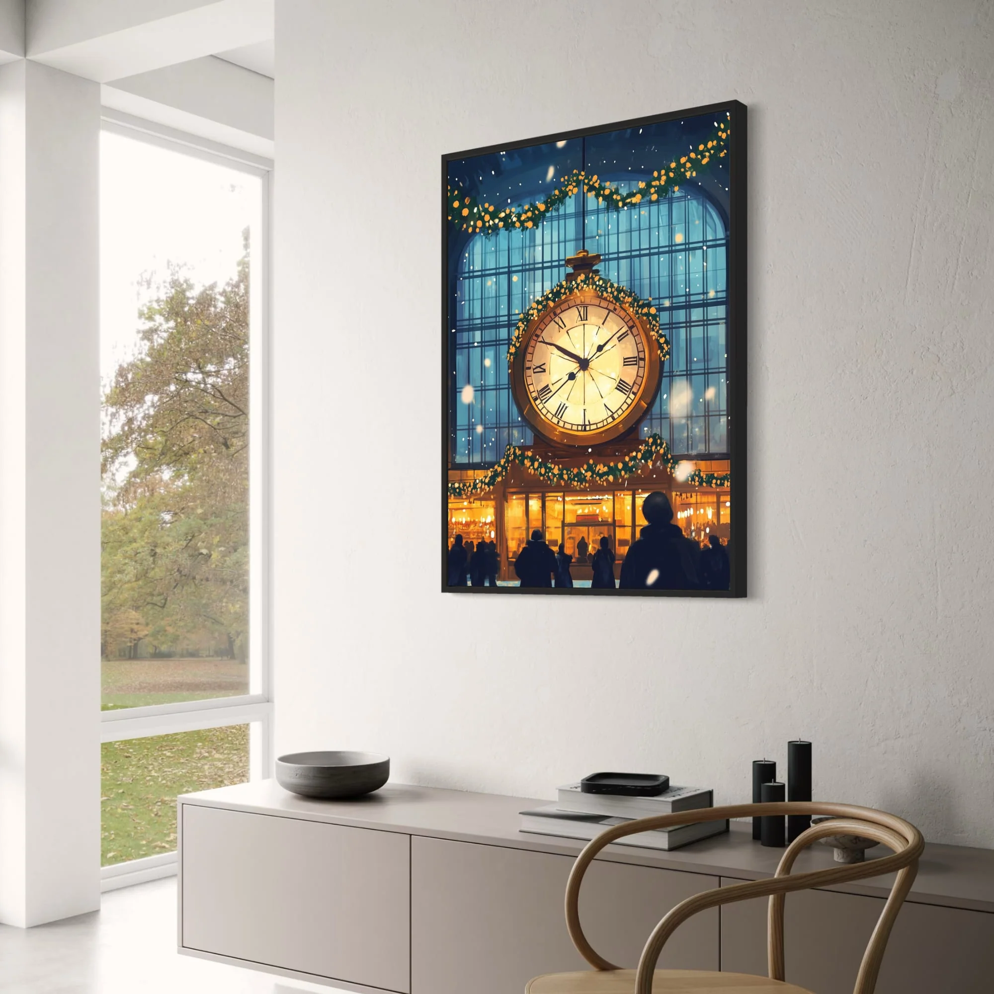 Festive Snowfall | Illuminated Clock - Image 3
