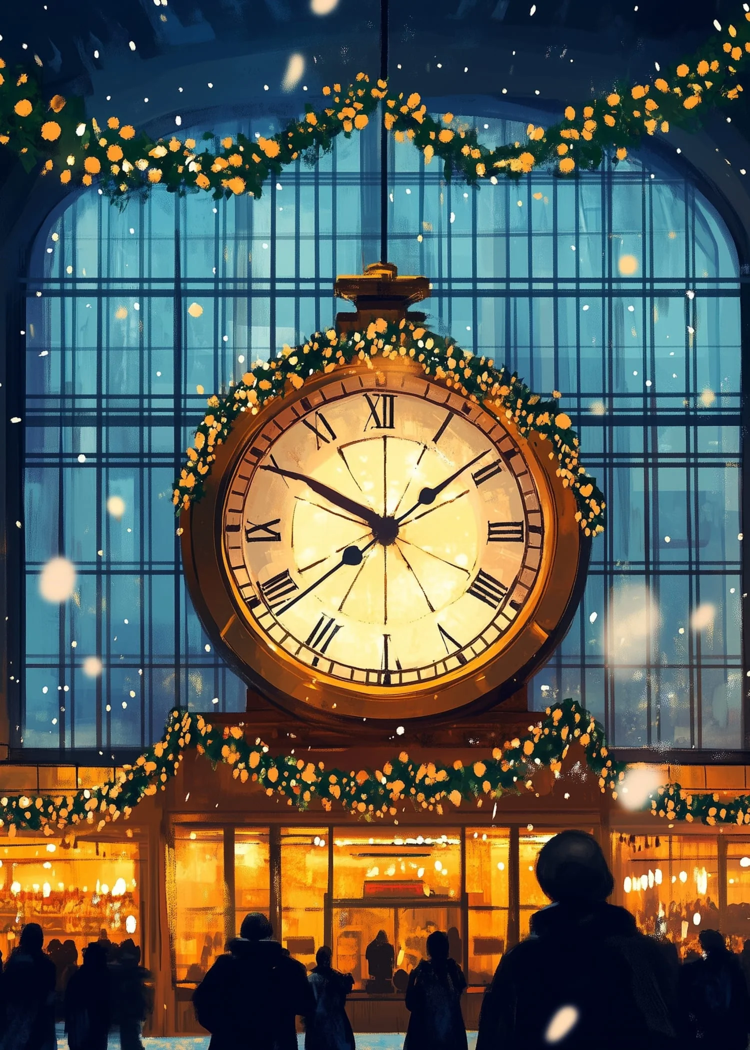 Festive Snowfall | Illuminated Clock - Image 4