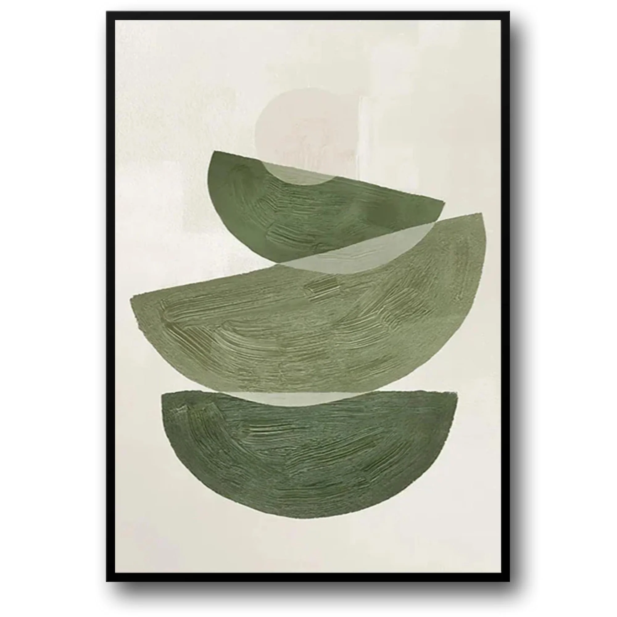 Geometric Greens | Modern Abstract | Nature Inspired