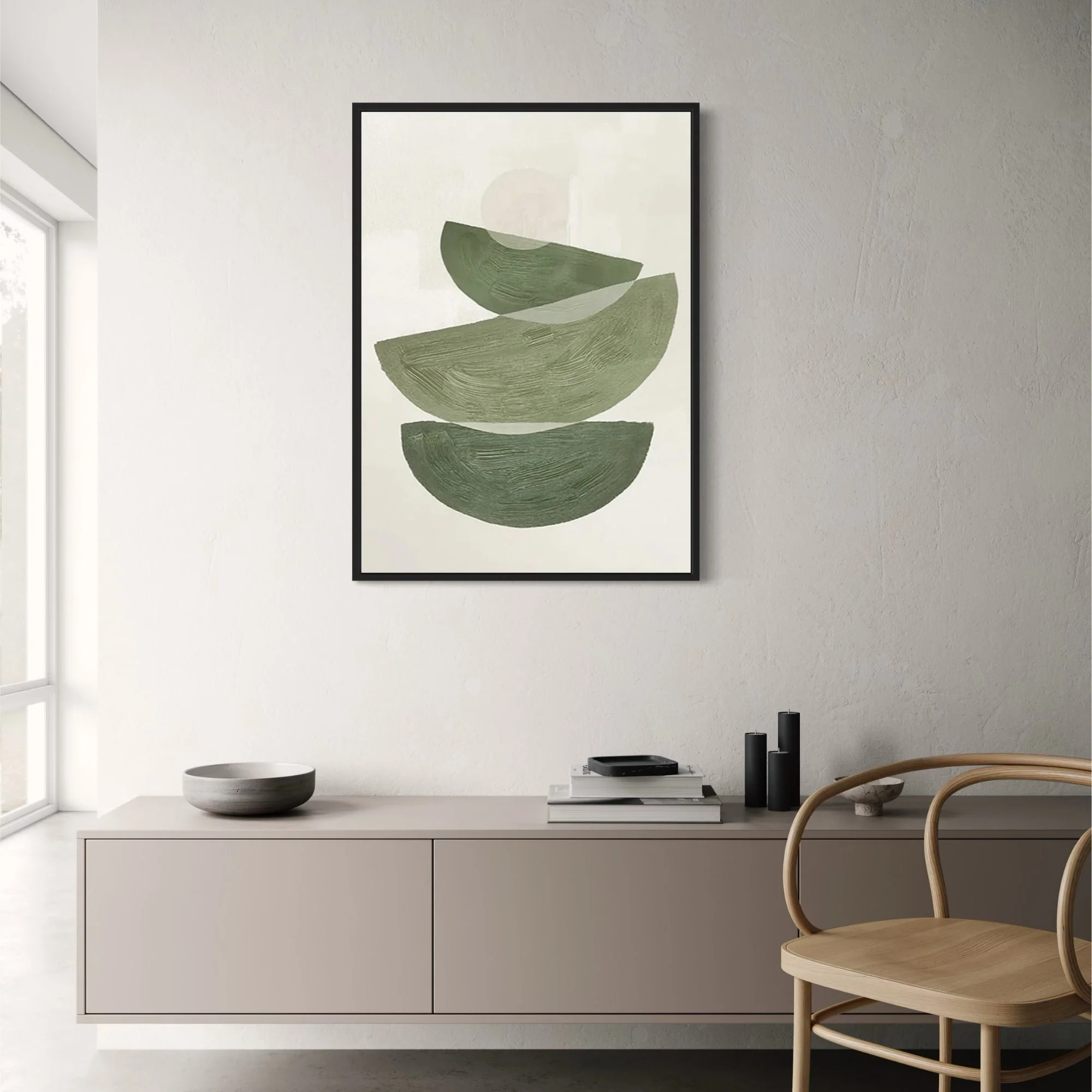Geometric Greens | Modern Abstract | Nature Inspired - Image 2