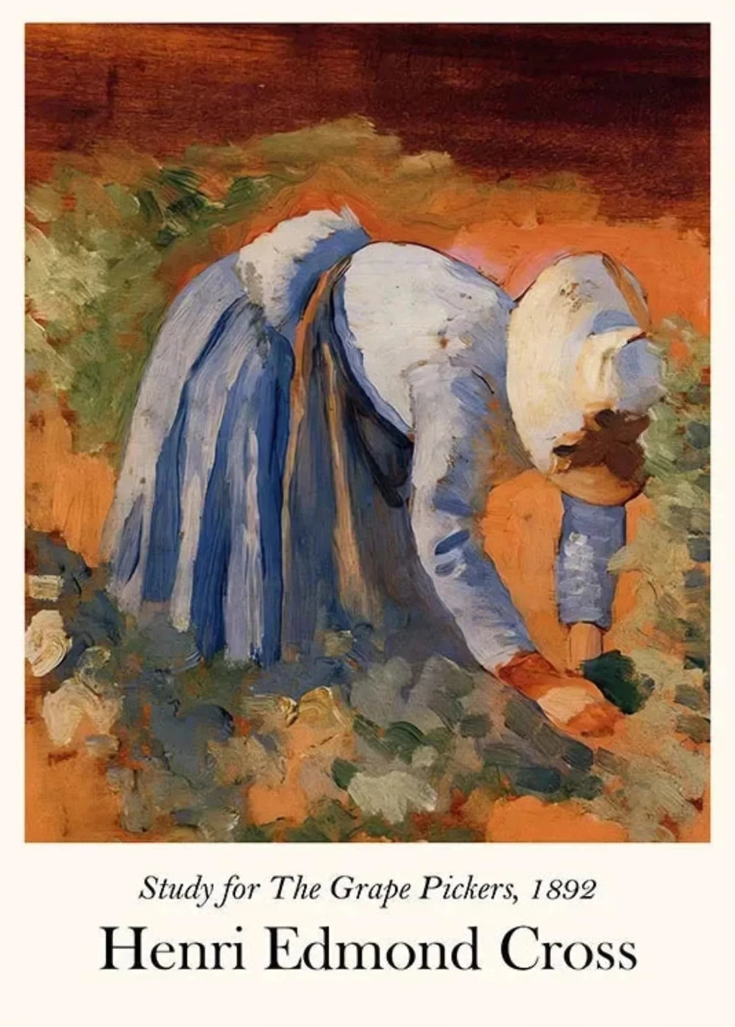Henri Edmond Cross | The Grape Pickers 1892 | Impressionist Vintage Art - Image 4