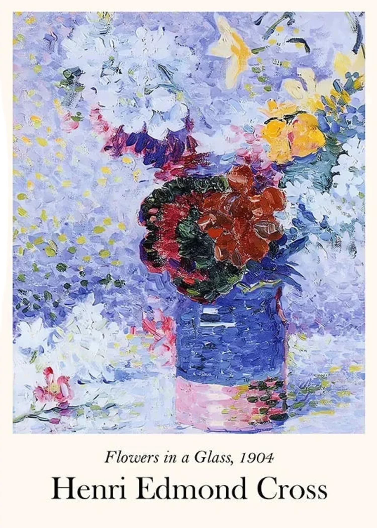 Henri Edmond Cross | Flowers in a Glass | Impressionist Floral - Image 4