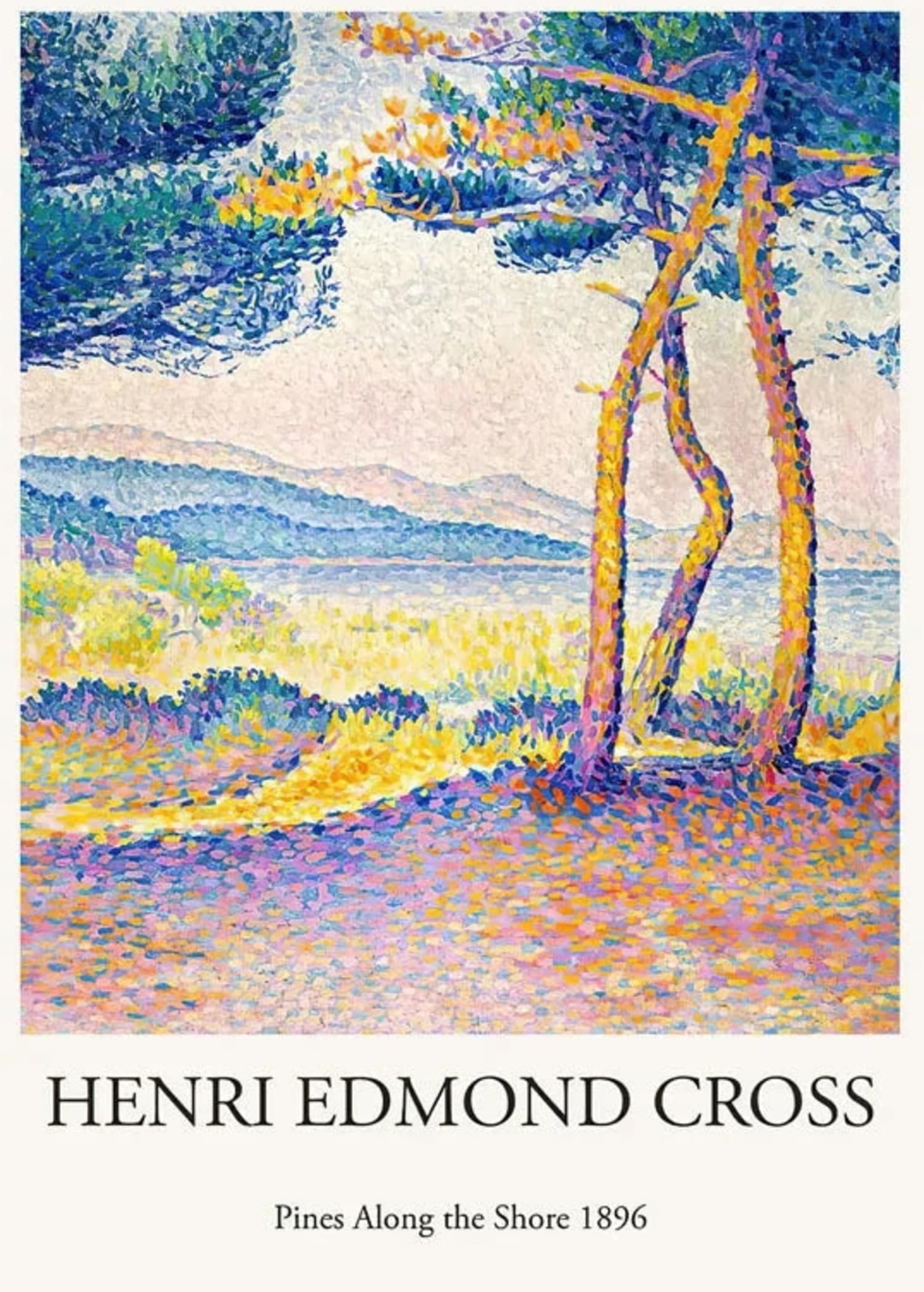 Pines Along the Shore | Henri Edmond Cross | Vintage Impressionist - Image 4
